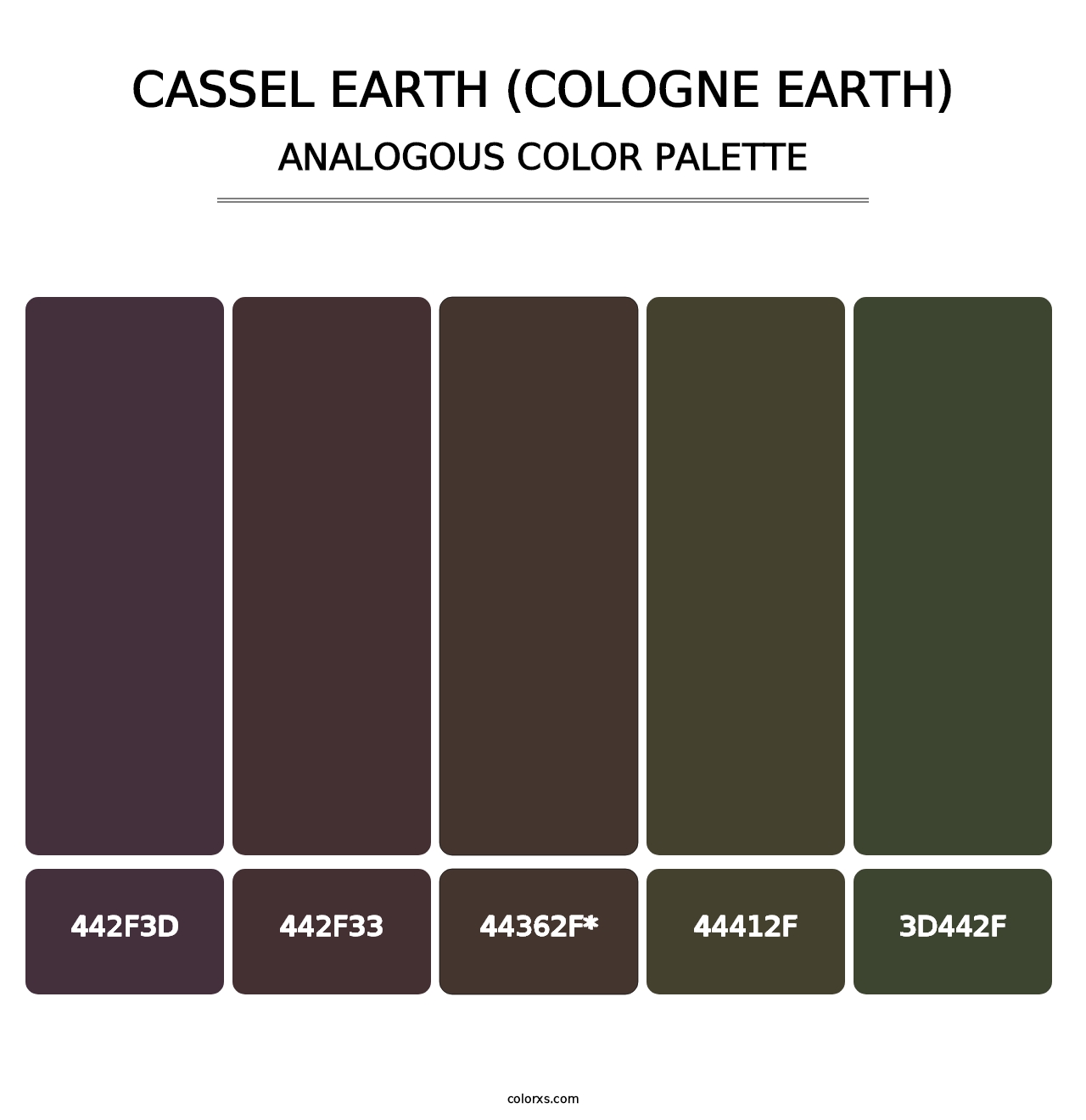Cassel Earth (Cologne Earth) - Analogous Color Palette
