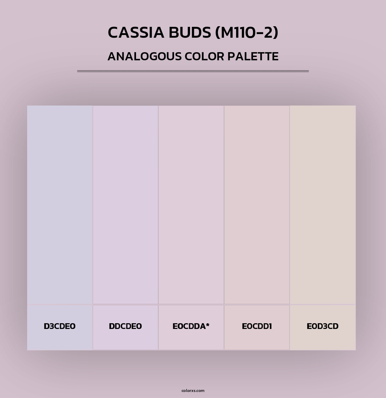 Cassia Buds (M110-2) - Analogous Color Palette