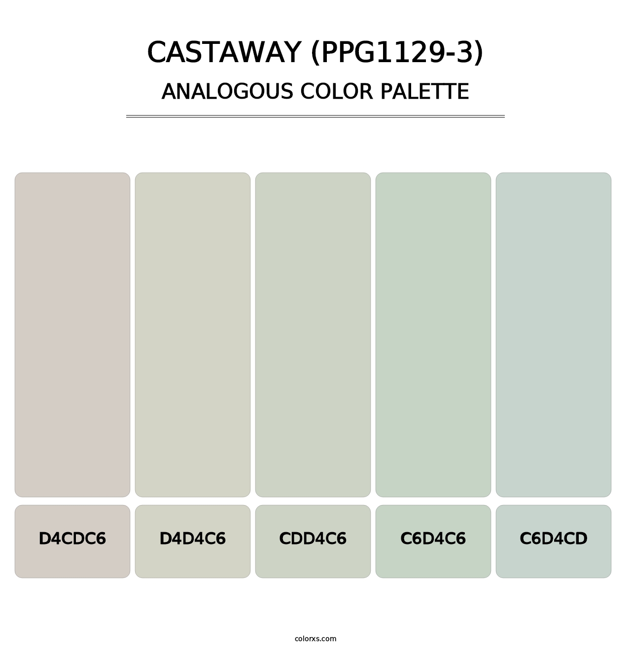 Castaway (PPG1129-3) - Analogous Color Palette