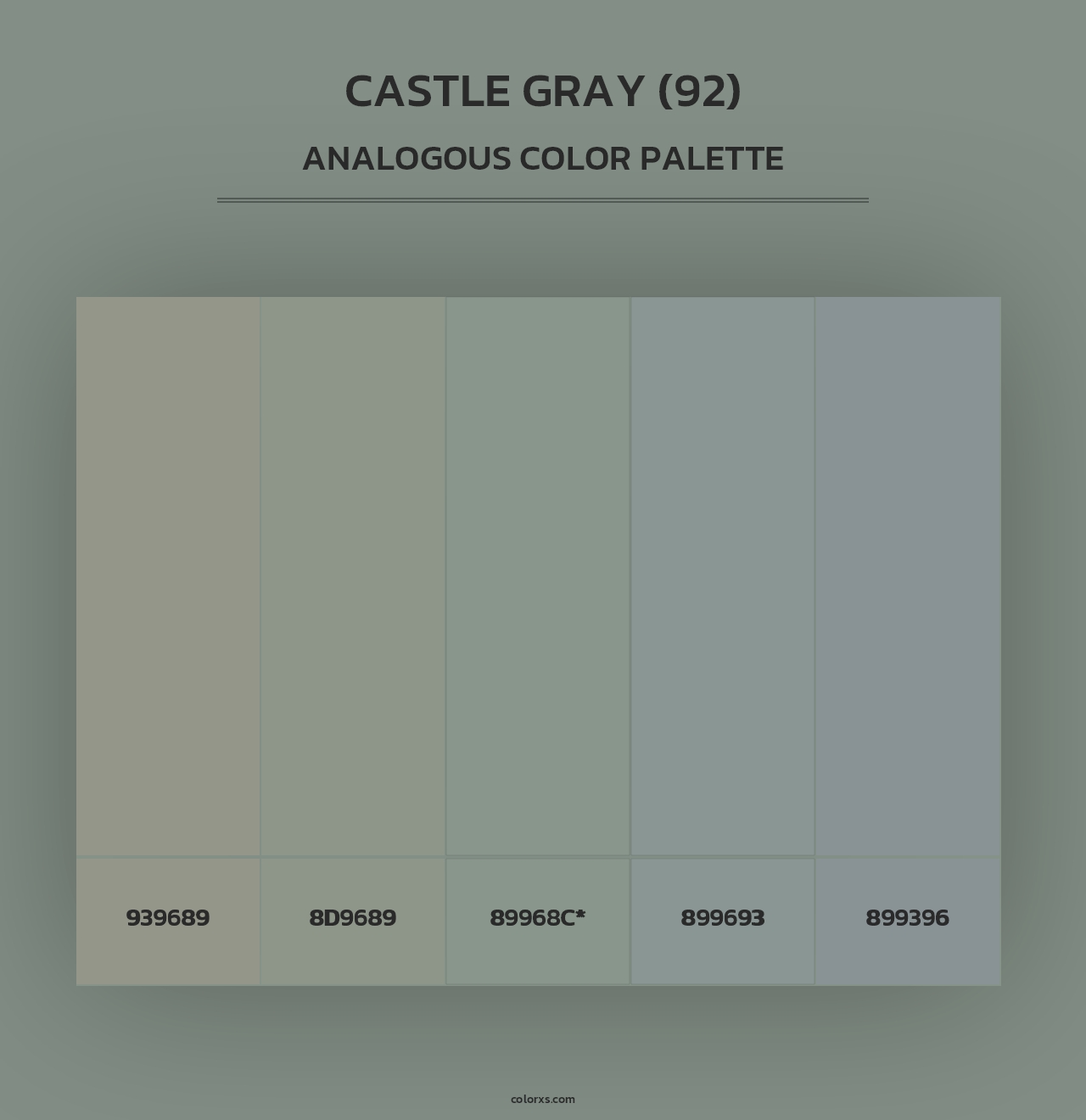 Castle Gray (92) - Analogous Color Palette