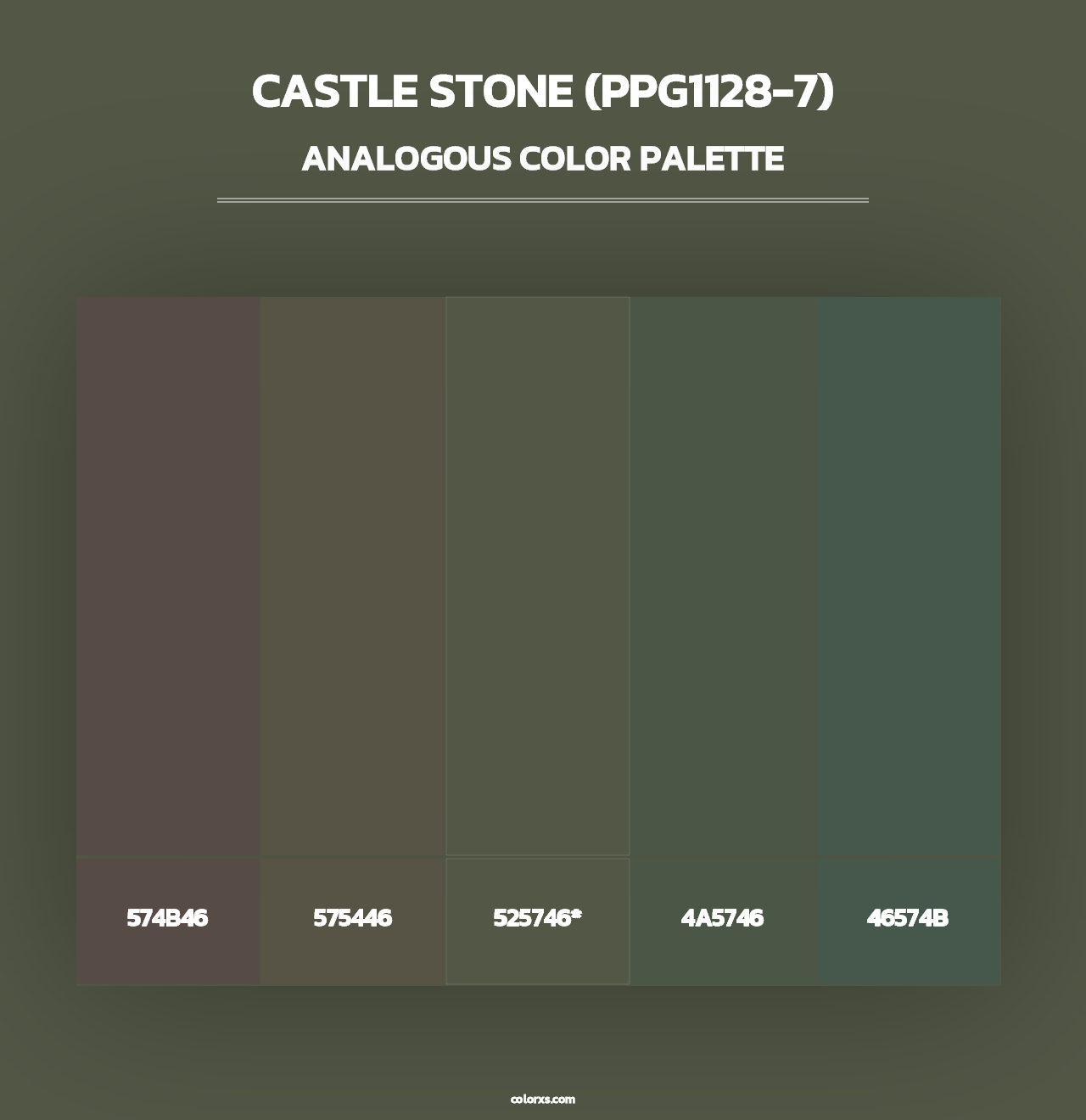 Castle Stone (PPG1128-7) - Analogous Color Palette