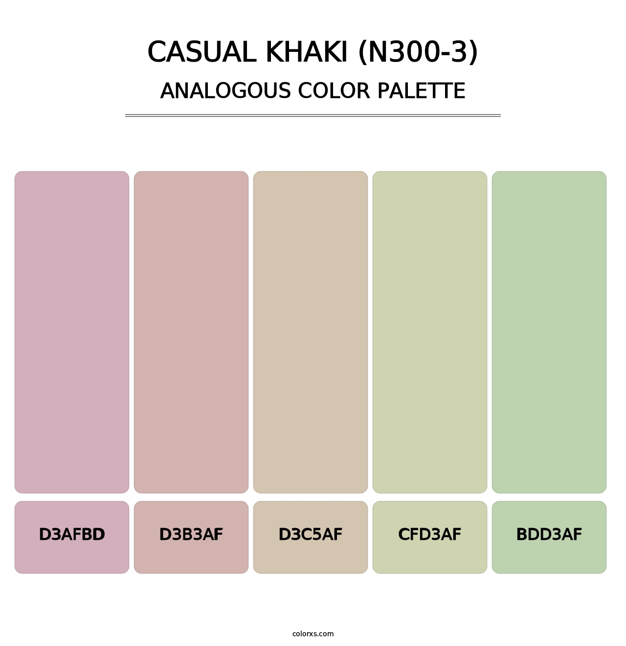 Casual Khaki (N300-3) - Analogous Color Palette