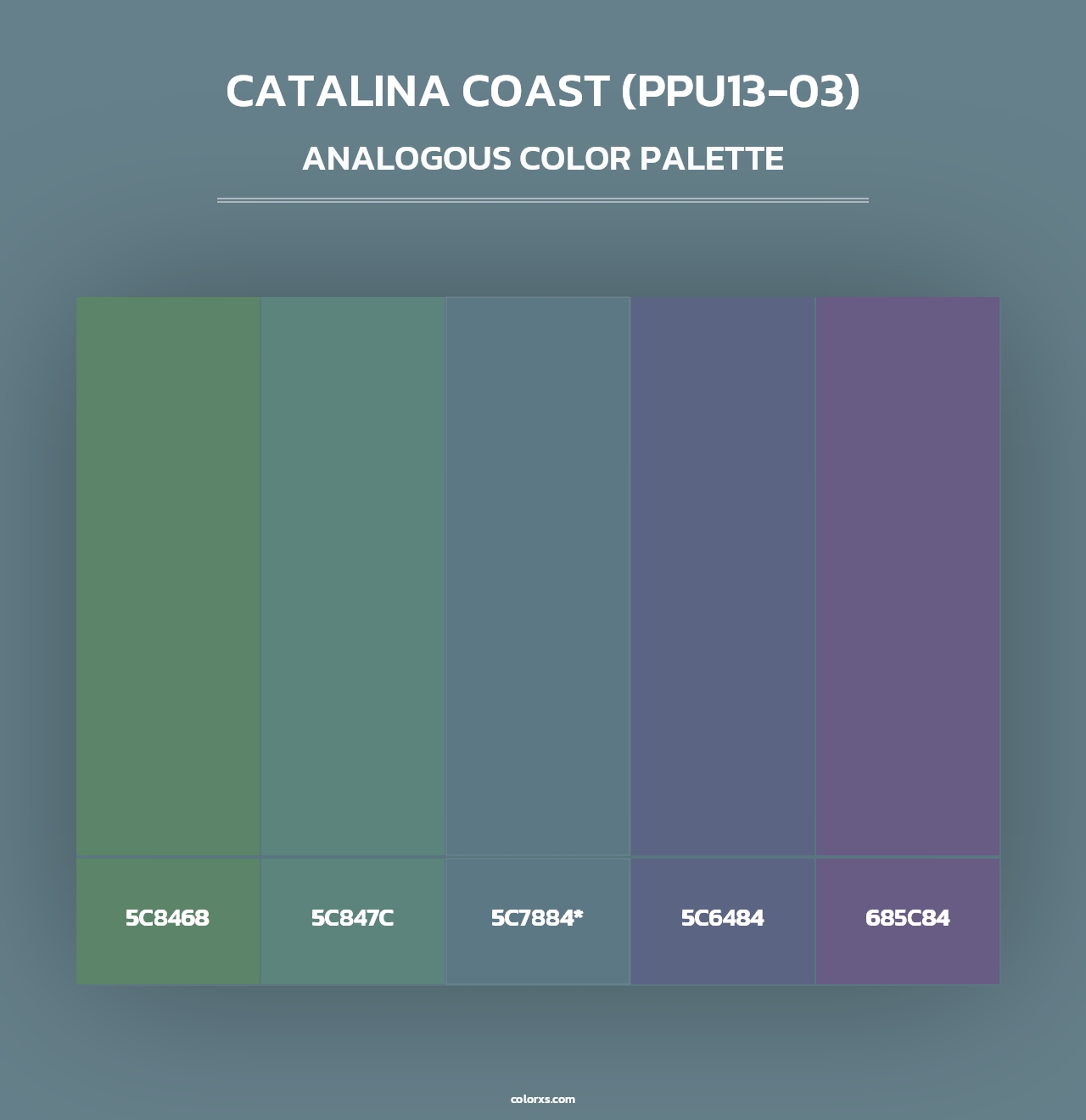 Catalina Coast (PPU13-03) - Analogous Color Palette