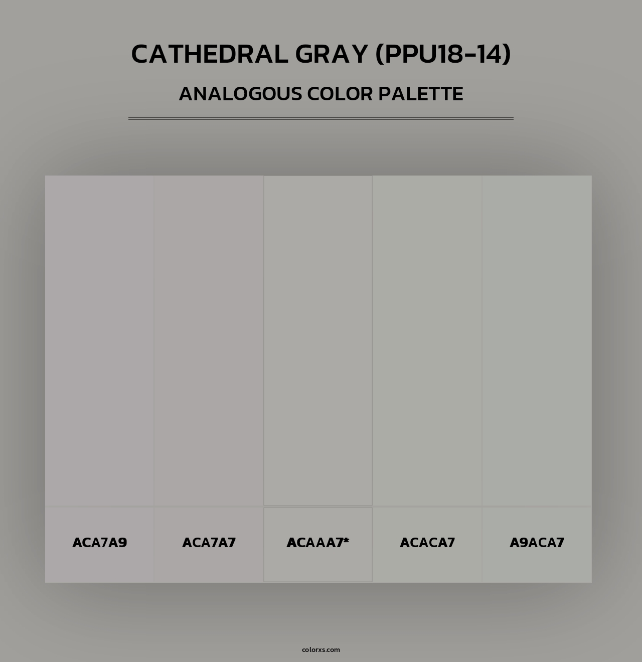 Cathedral Gray (PPU18-14) - Analogous Color Palette
