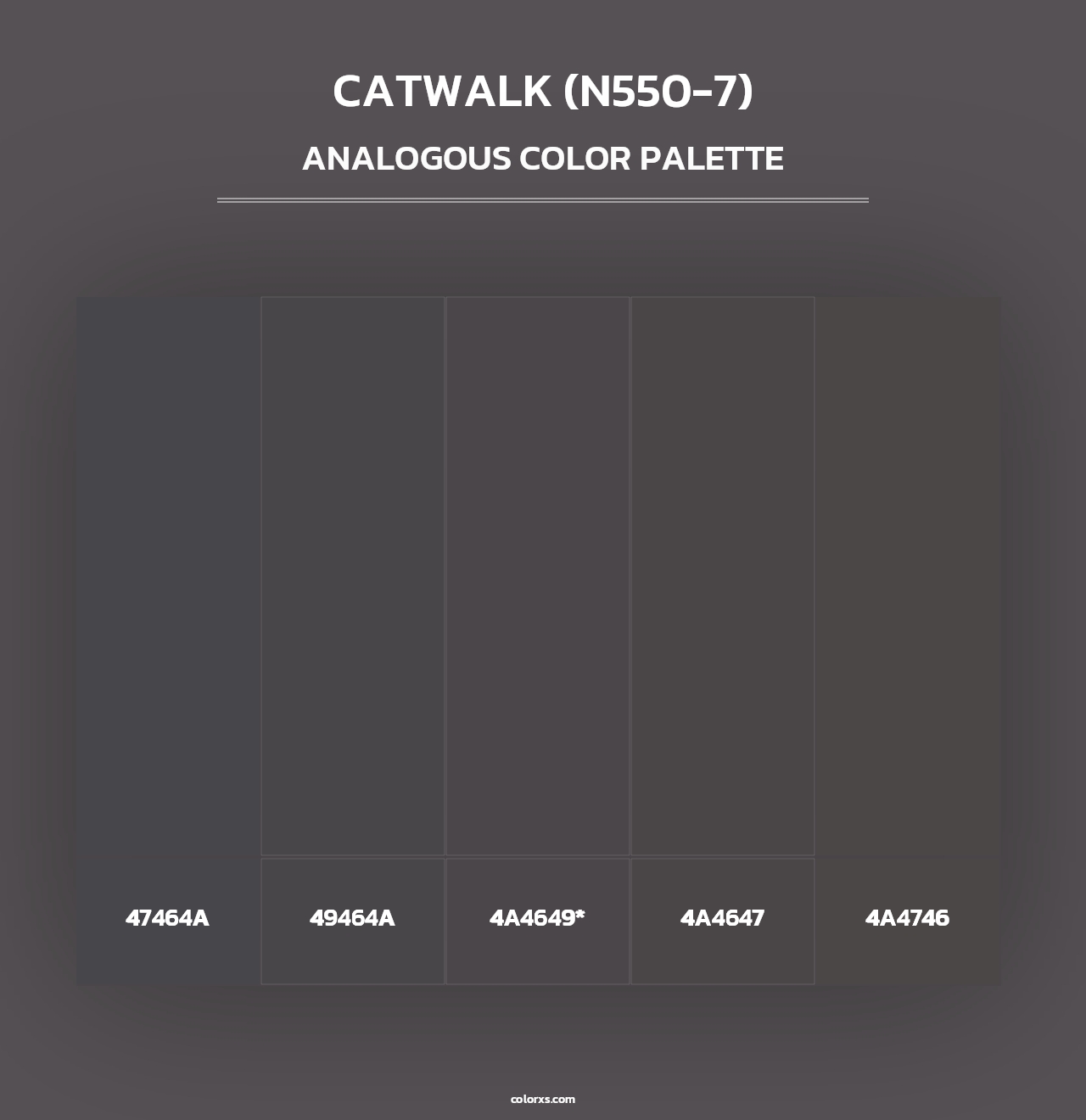 Catwalk (N550-7) - Analogous Color Palette