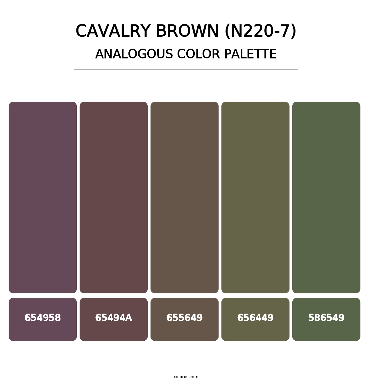 Cavalry Brown (N220-7) - Analogous Color Palette