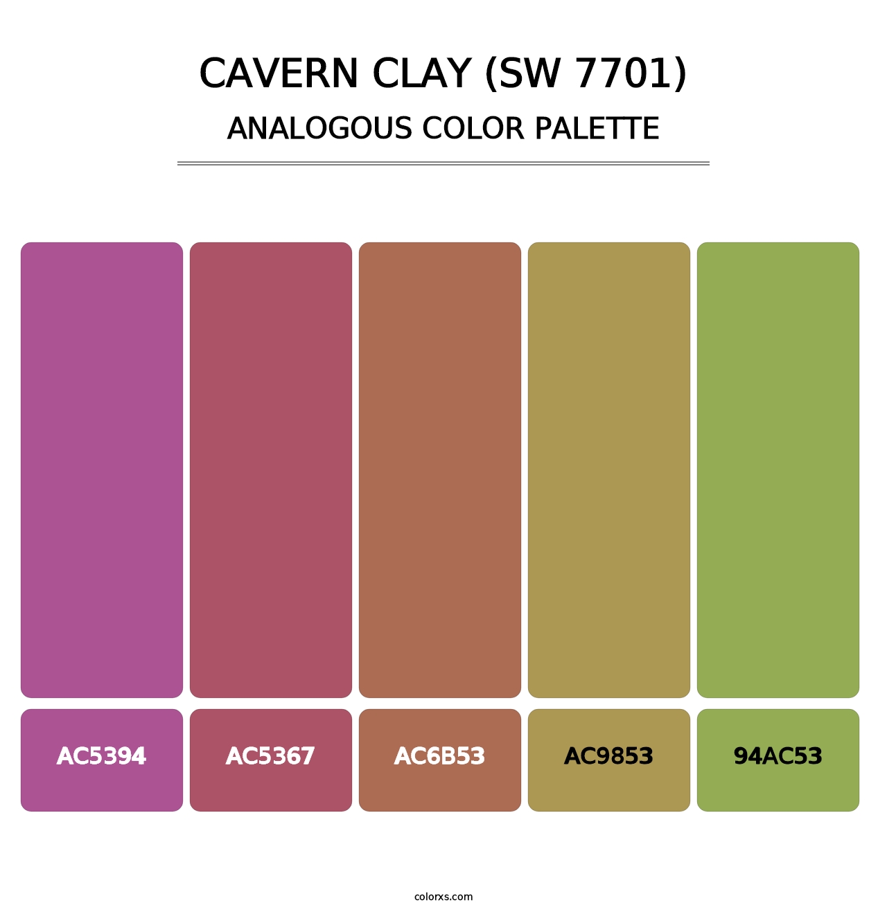 Cavern Clay (SW 7701) - Analogous Color Palette