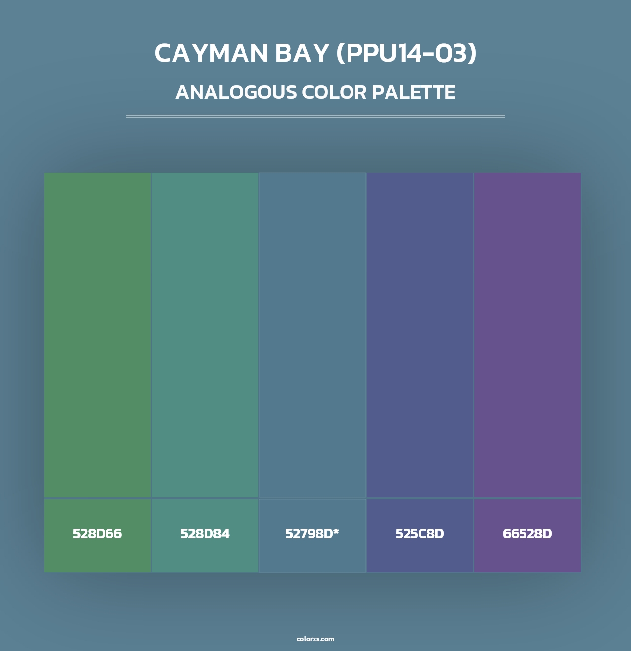 Cayman Bay (PPU14-03) - Analogous Color Palette