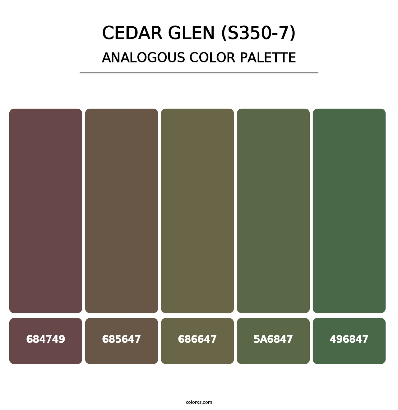 Cedar Glen (S350-7) - Analogous Color Palette