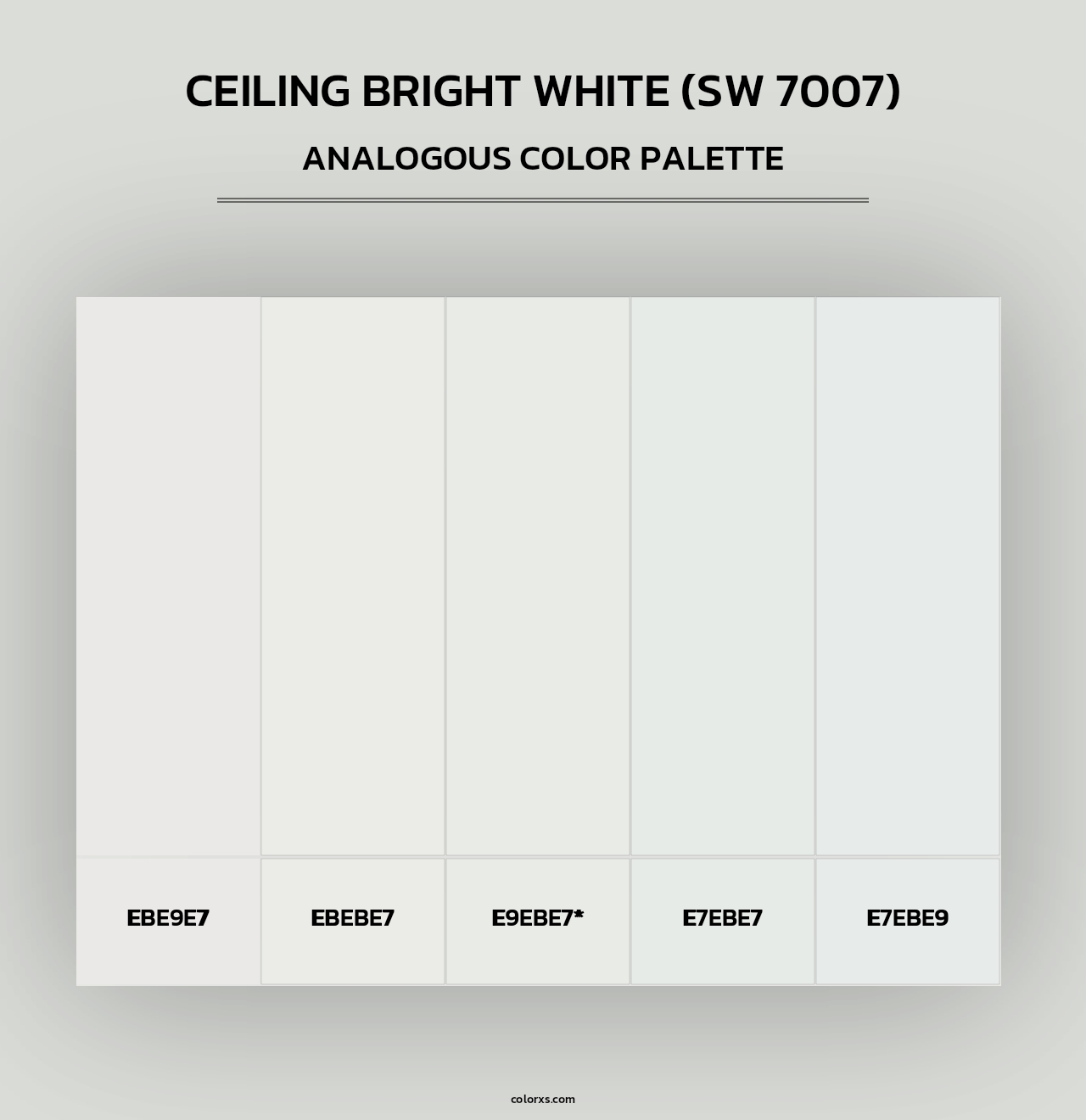 Ceiling Bright White (SW 7007) - Analogous Color Palette