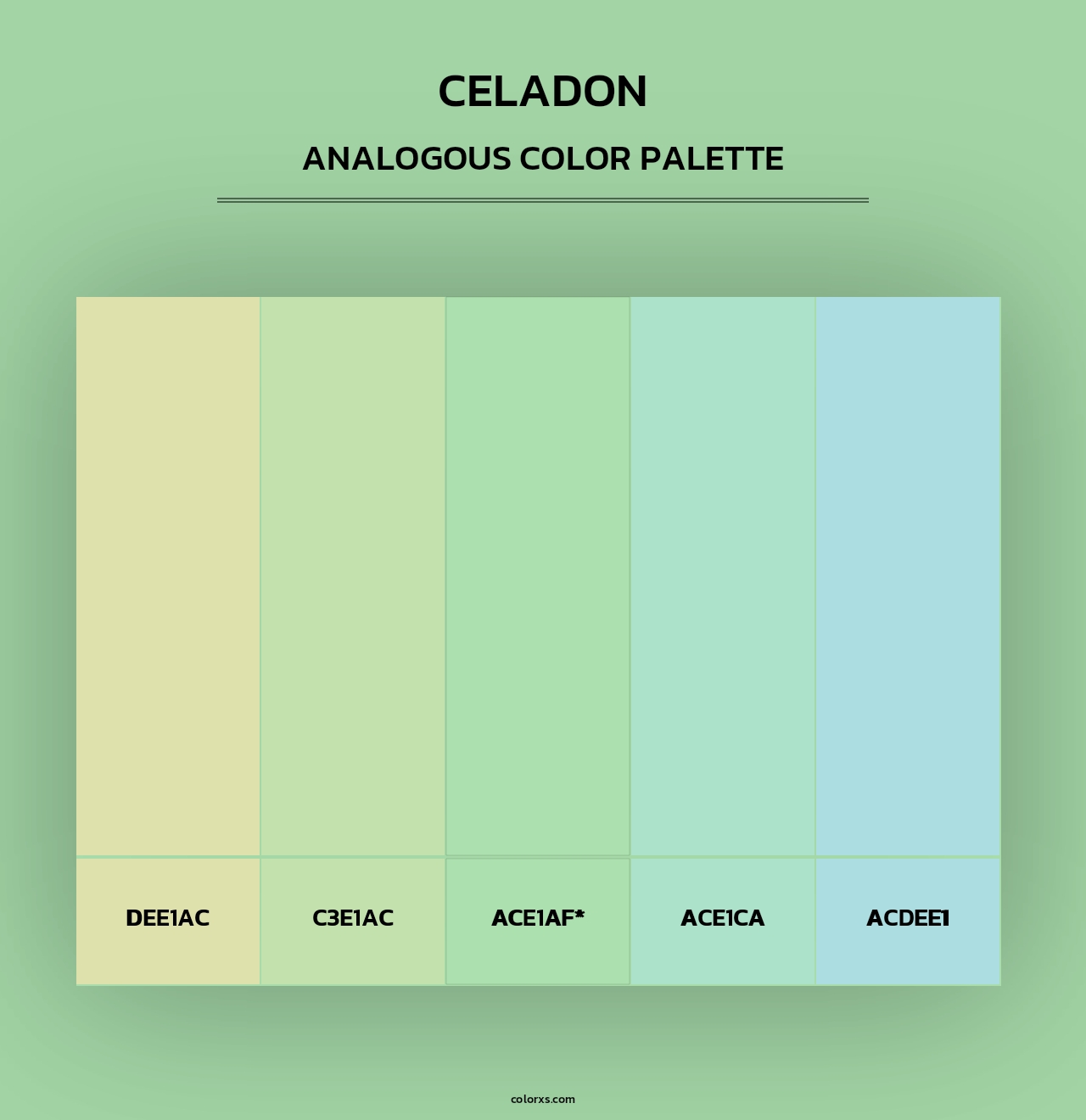 Celadon - Analogous Color Palette