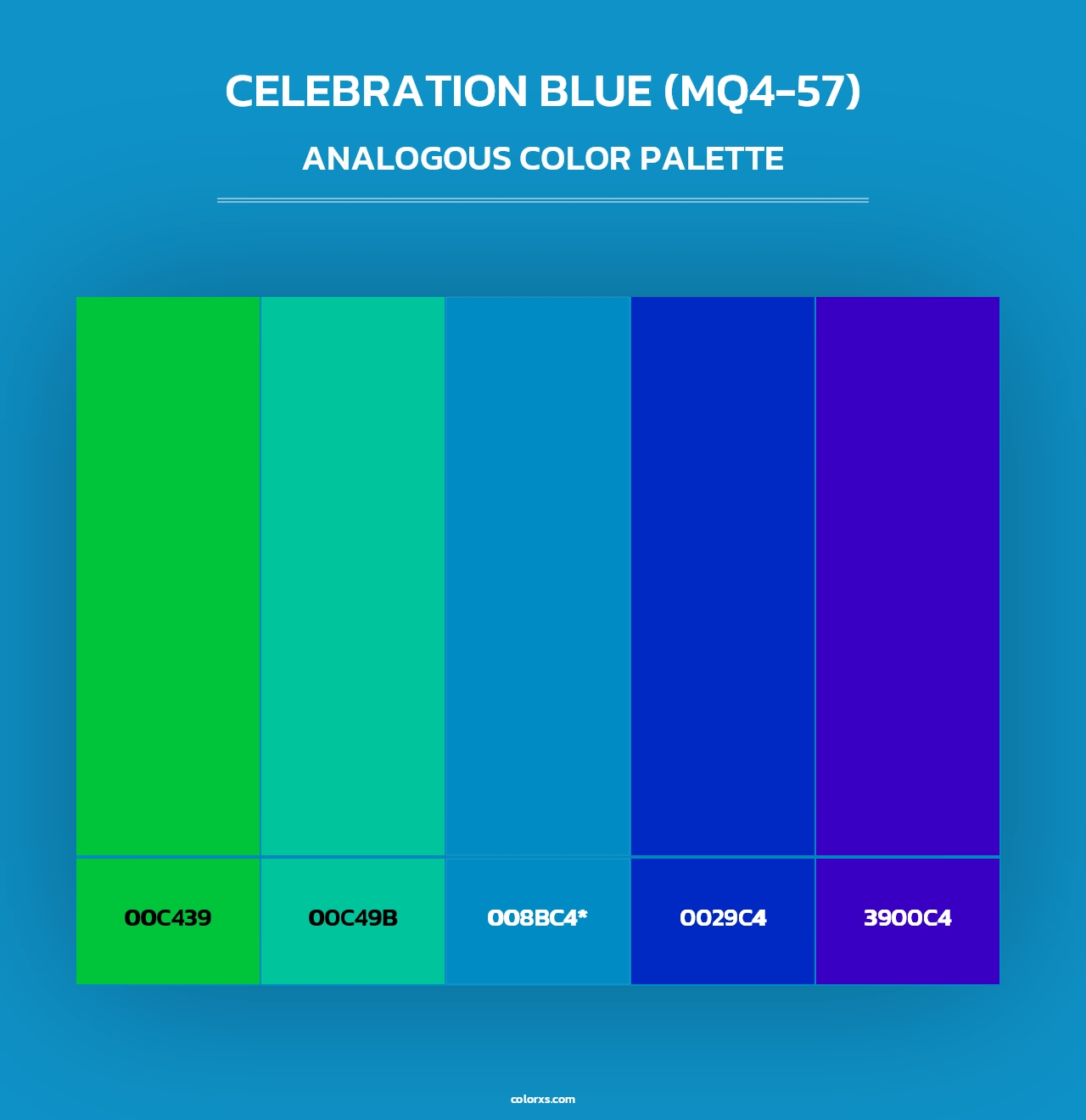Celebration Blue (MQ4-57) - Analogous Color Palette