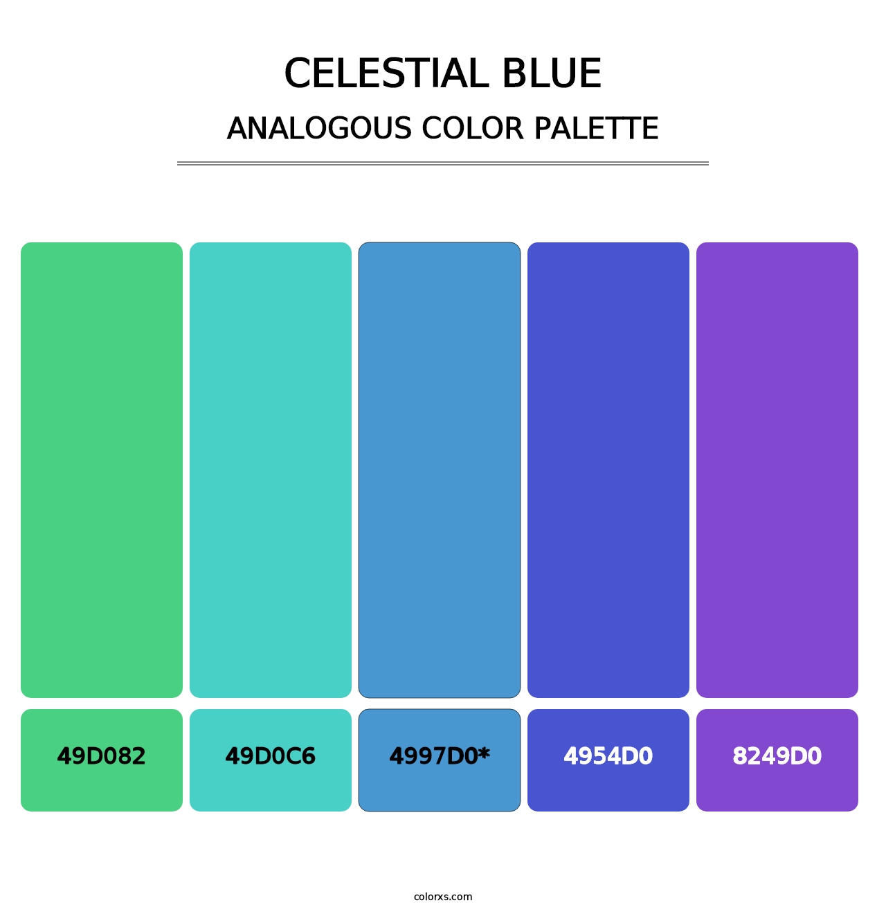 Celestial Blue - Analogous Color Palette