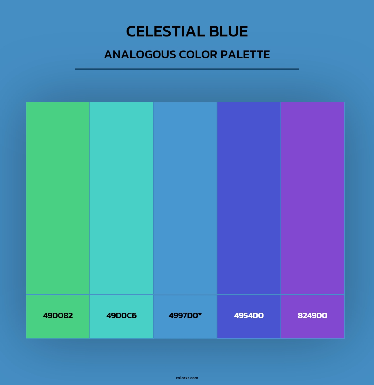 Celestial Blue - Analogous Color Palette
