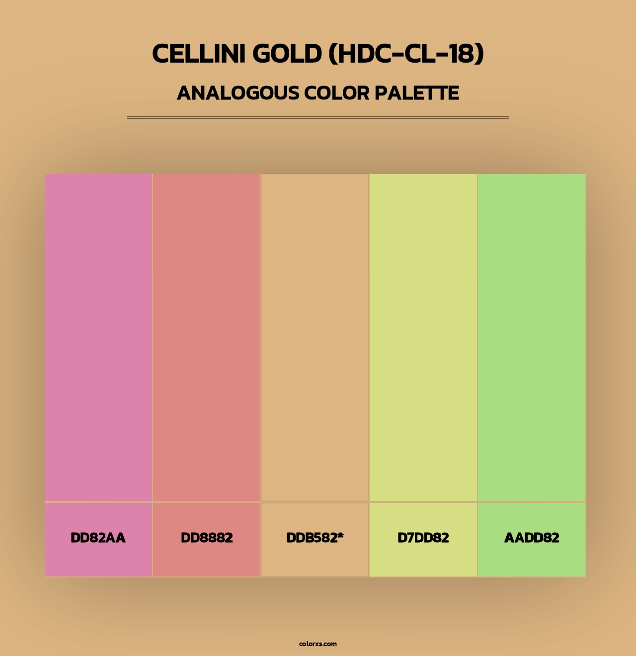 Cellini Gold (HDC-CL-18) - Analogous Color Palette