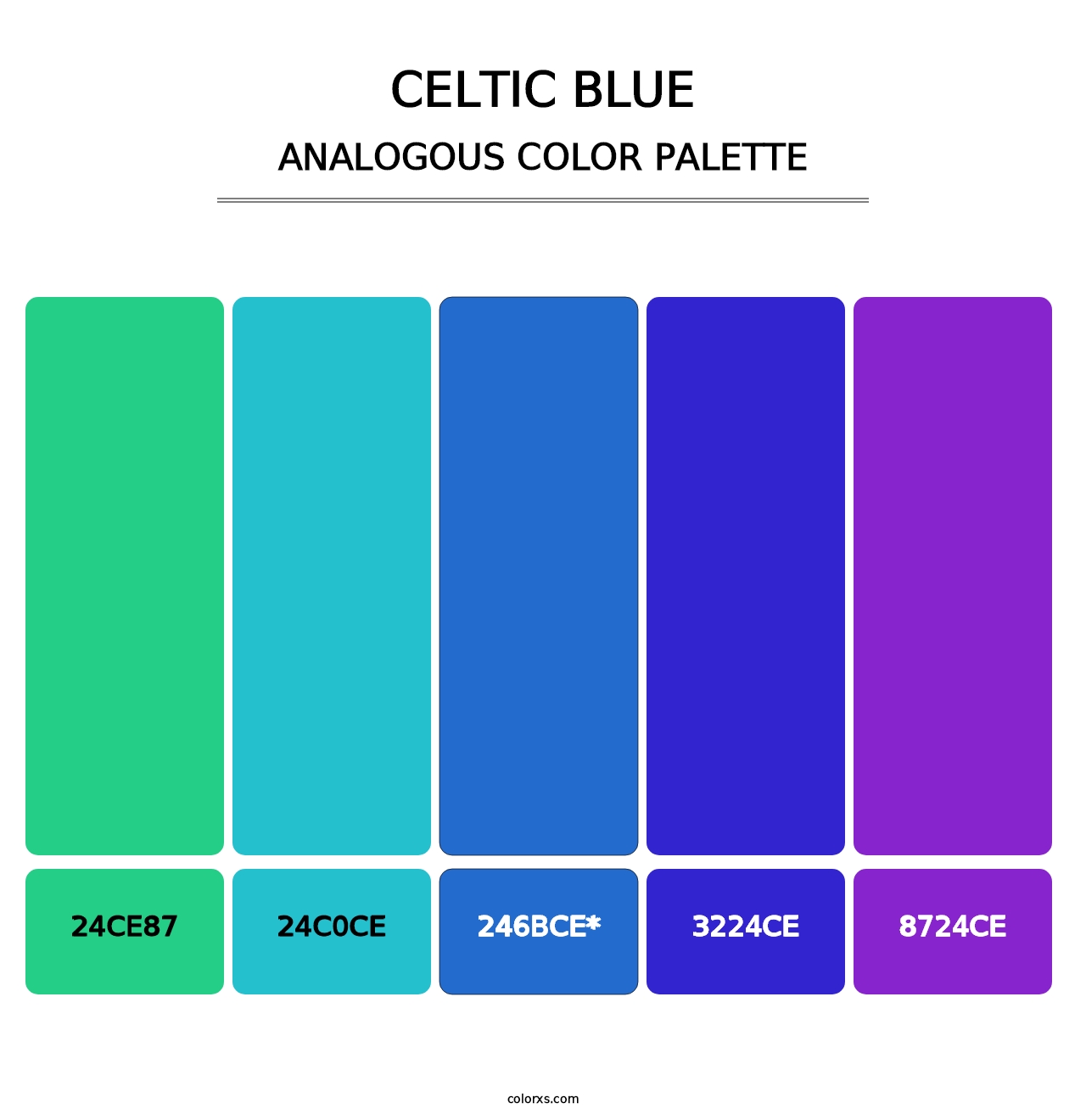 Celtic Blue - Analogous Color Palette