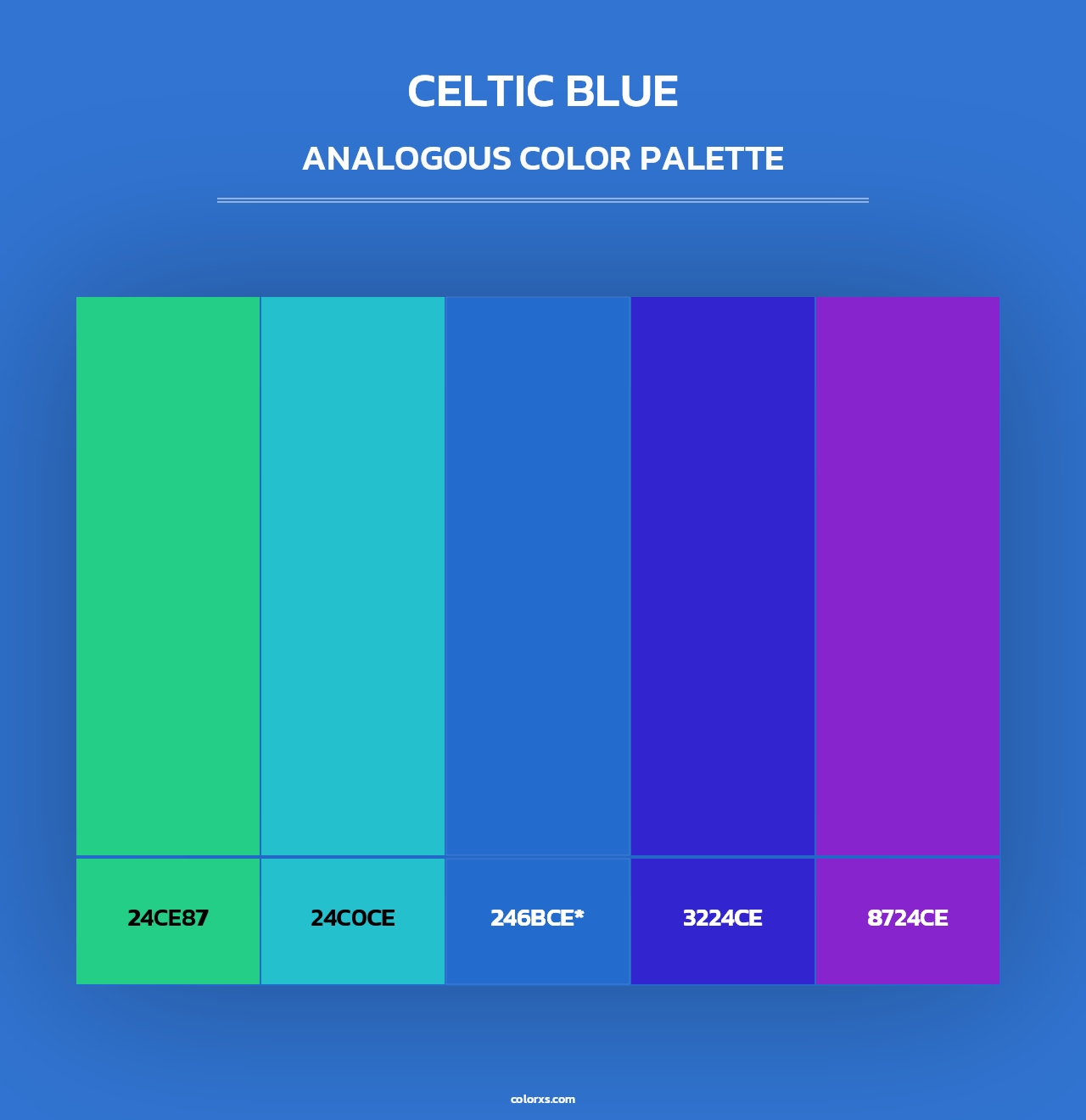 Celtic Blue - Analogous Color Palette
