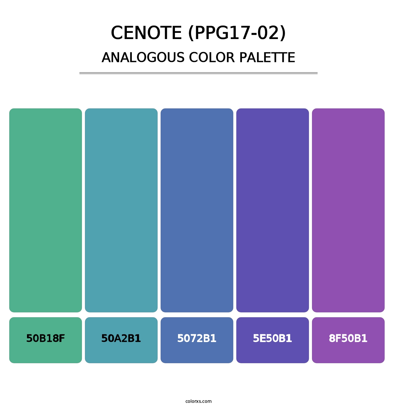 Cenote (PPG17-02) - Analogous Color Palette