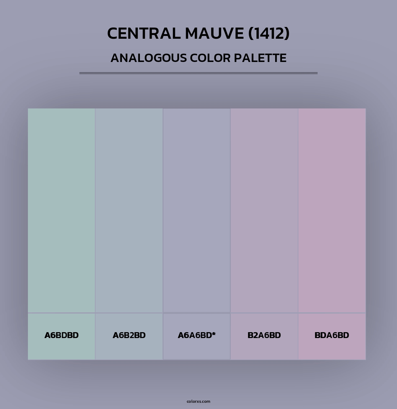Central Mauve (1412) - Analogous Color Palette