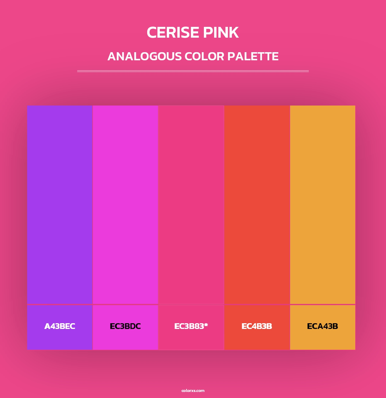 Cerise Pink - Analogous Color Palette