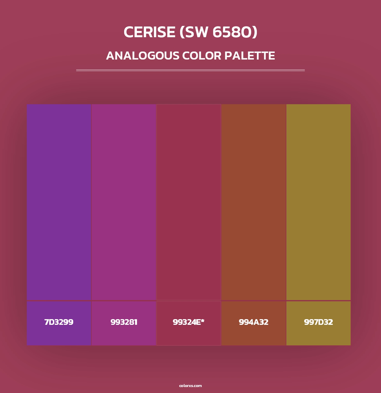 Cerise (SW 6580) - Analogous Color Palette