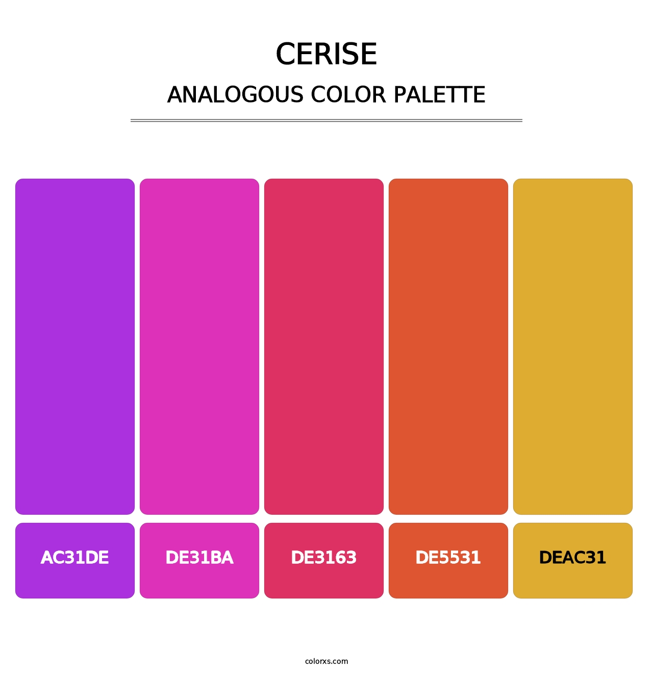 Cerise - Analogous Color Palette