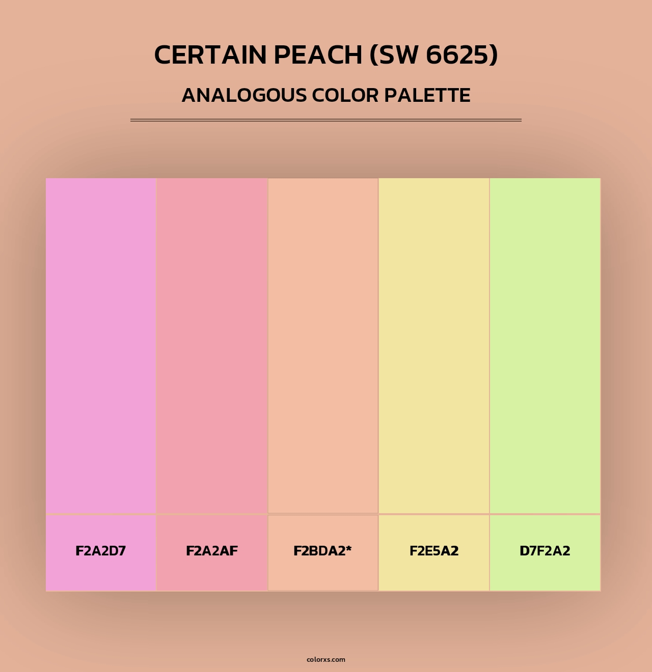 Certain Peach (SW 6625) - Analogous Color Palette