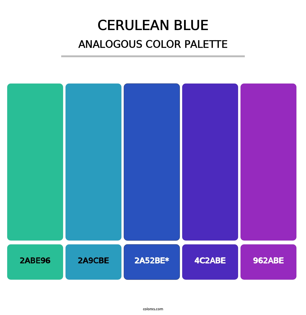 Cerulean blue - Analogous Color Palette