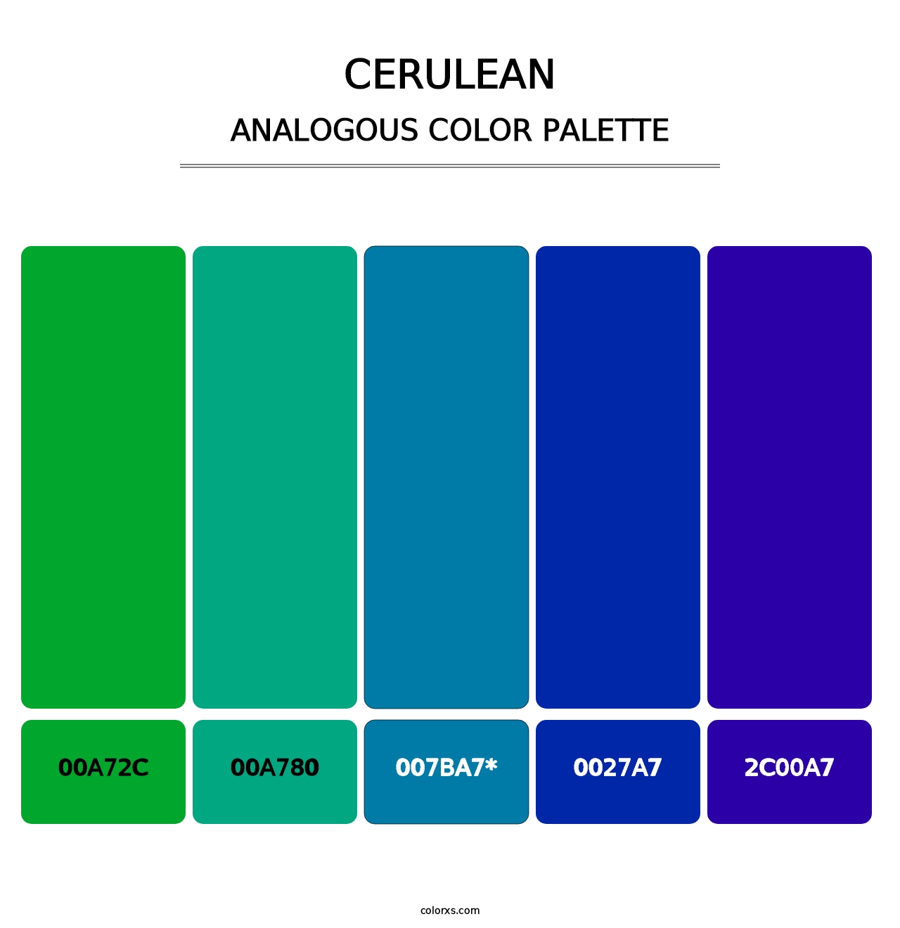 Cerulean - Analogous Color Palette