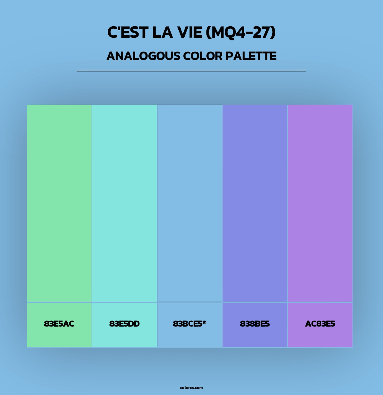 C'Est La Vie (MQ4-27) - Analogous Color Palette
