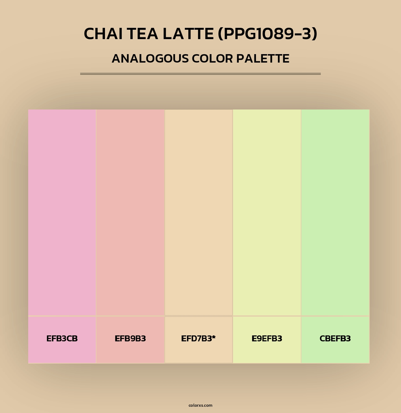 Chai Tea Latte (PPG1089-3) - Analogous Color Palette