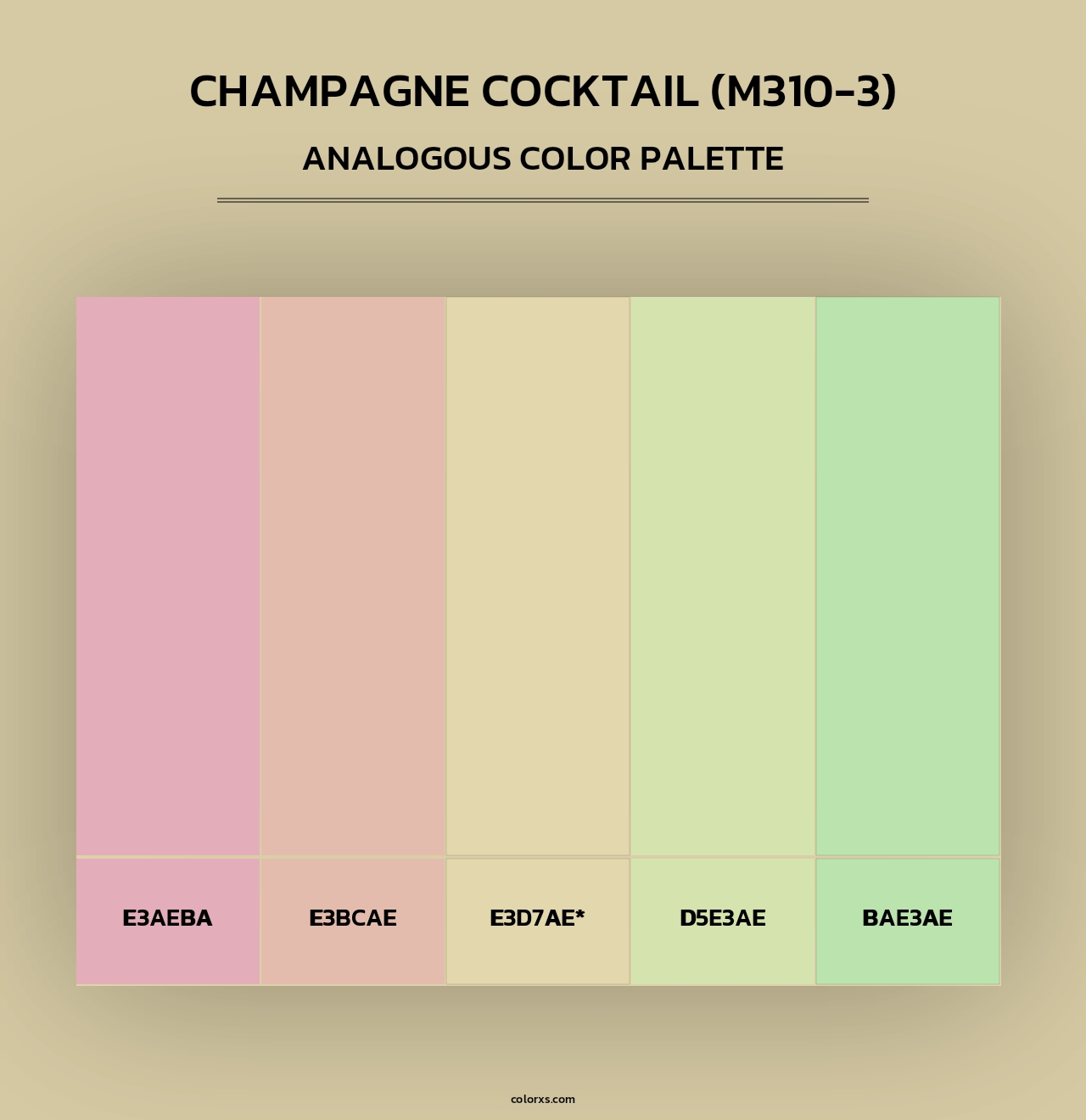 Champagne Cocktail (M310-3) - Analogous Color Palette