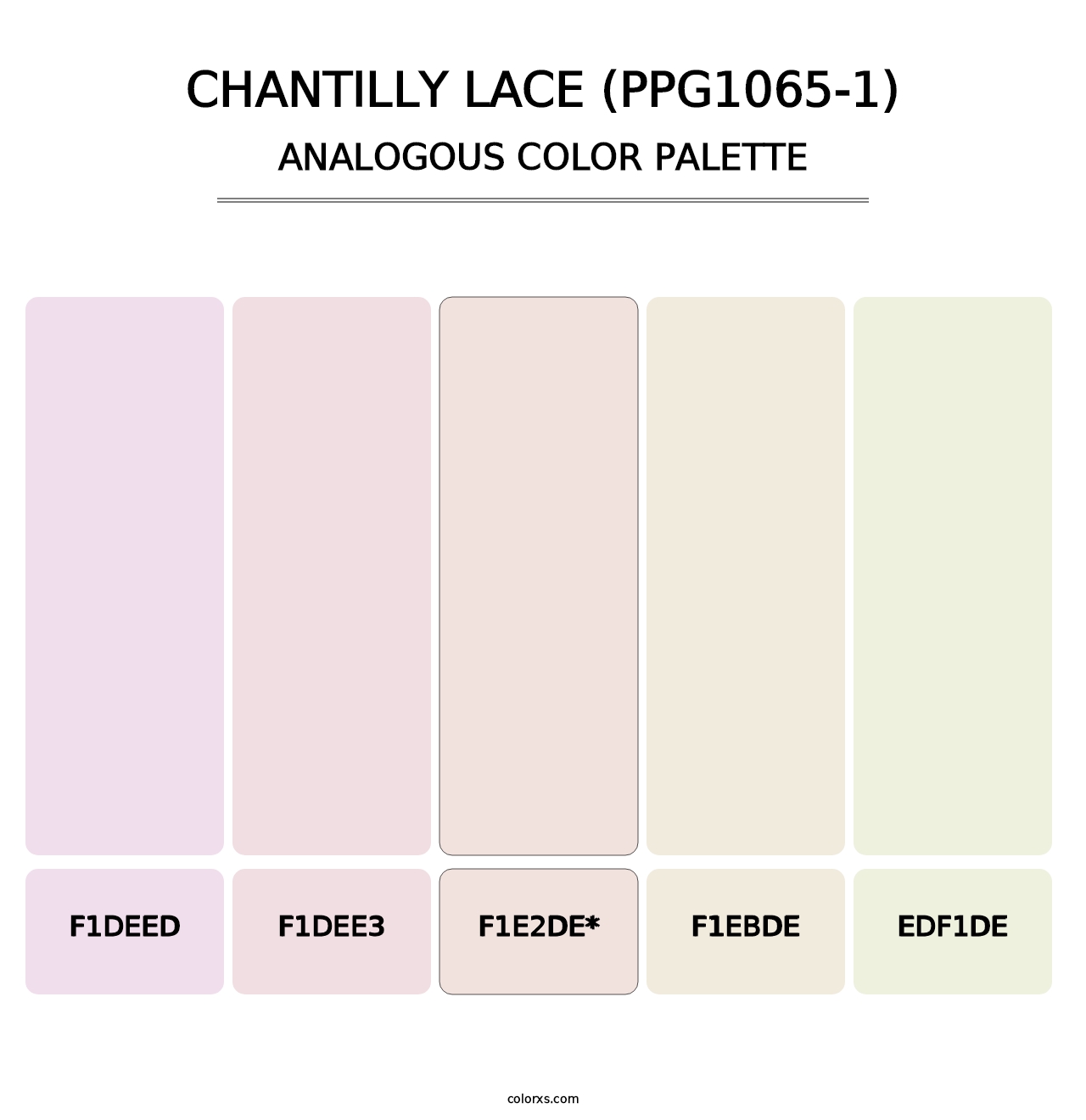 Chantilly Lace (PPG1065-1) - Analogous Color Palette