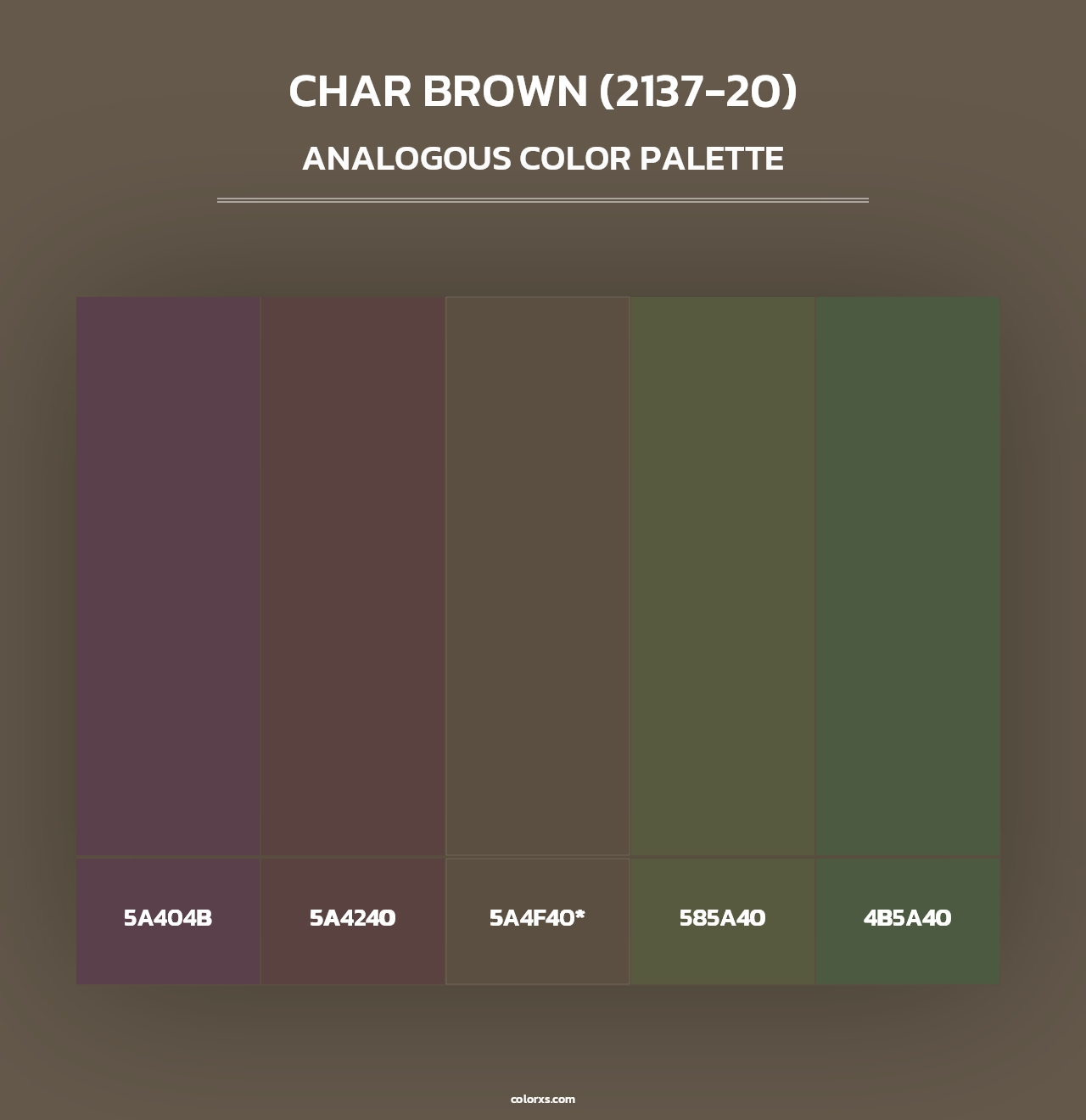 Char Brown (2137-20) - Analogous Color Palette