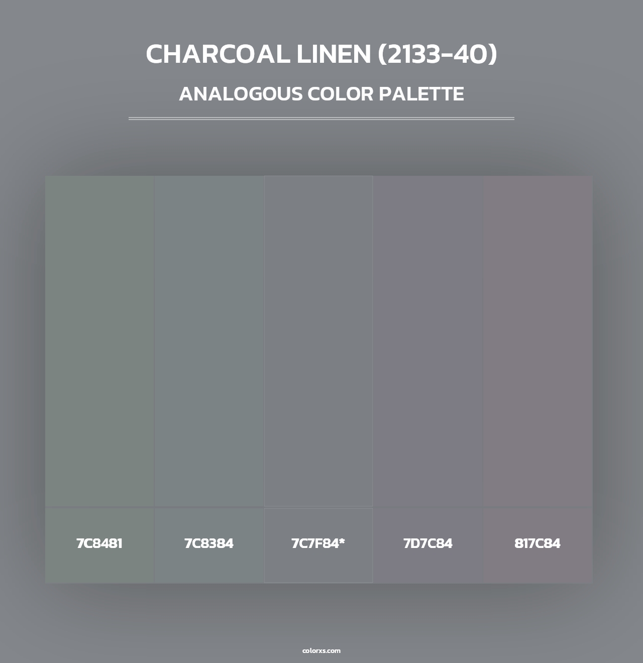 Charcoal Linen (2133-40) - Analogous Color Palette