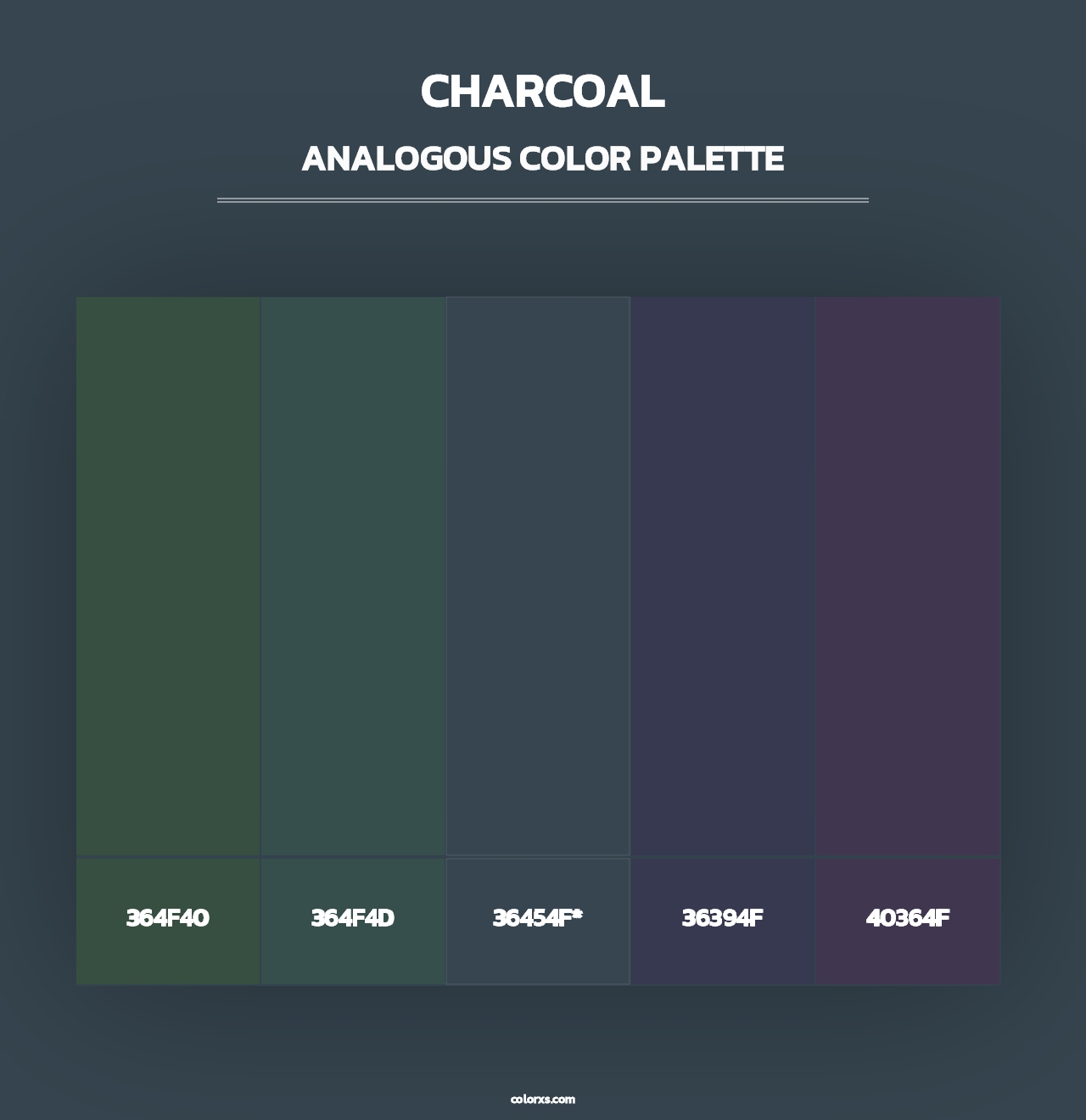 Charcoal - Analogous Color Palette