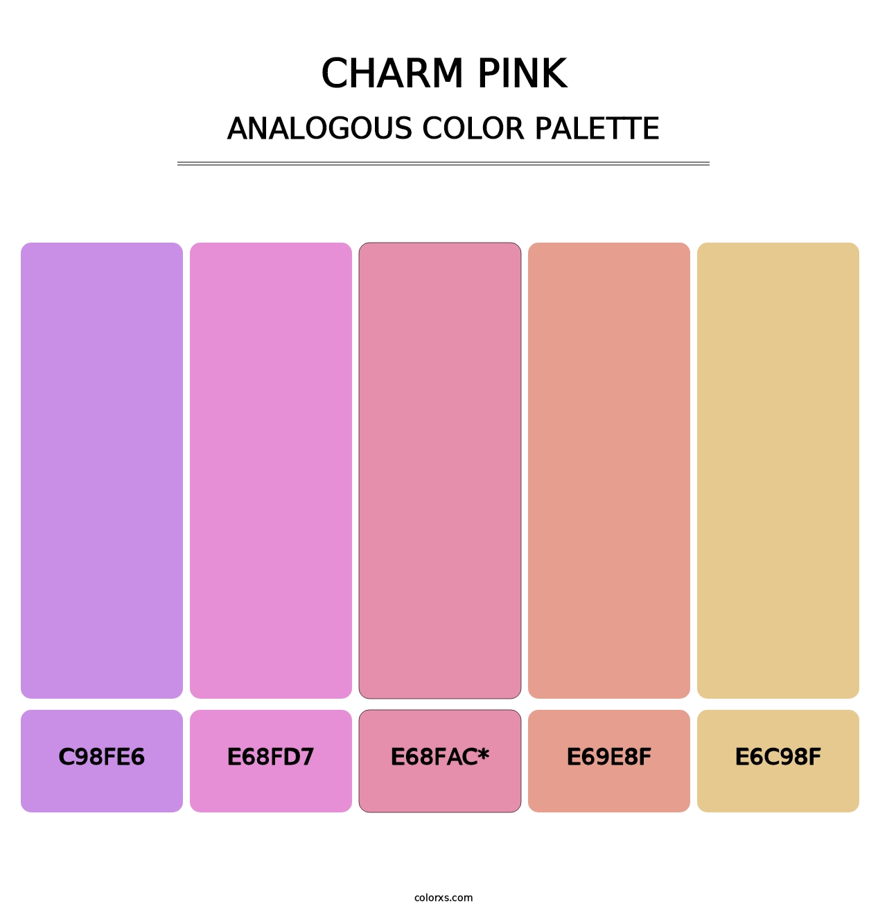 Charm Pink - Analogous Color Palette