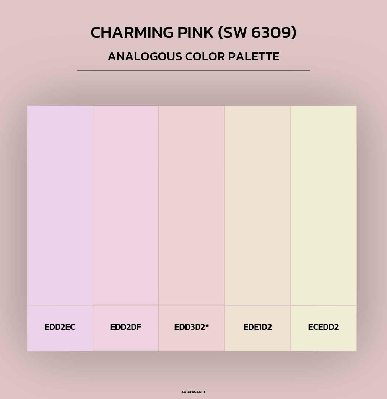 Charming Pink (SW 6309) - Analogous Color Palette