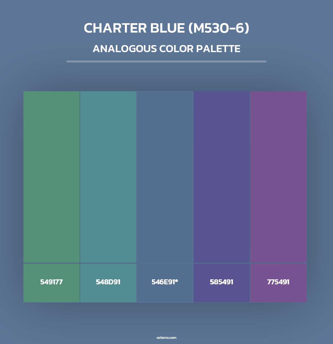 Charter Blue (M530-6) - Analogous Color Palette