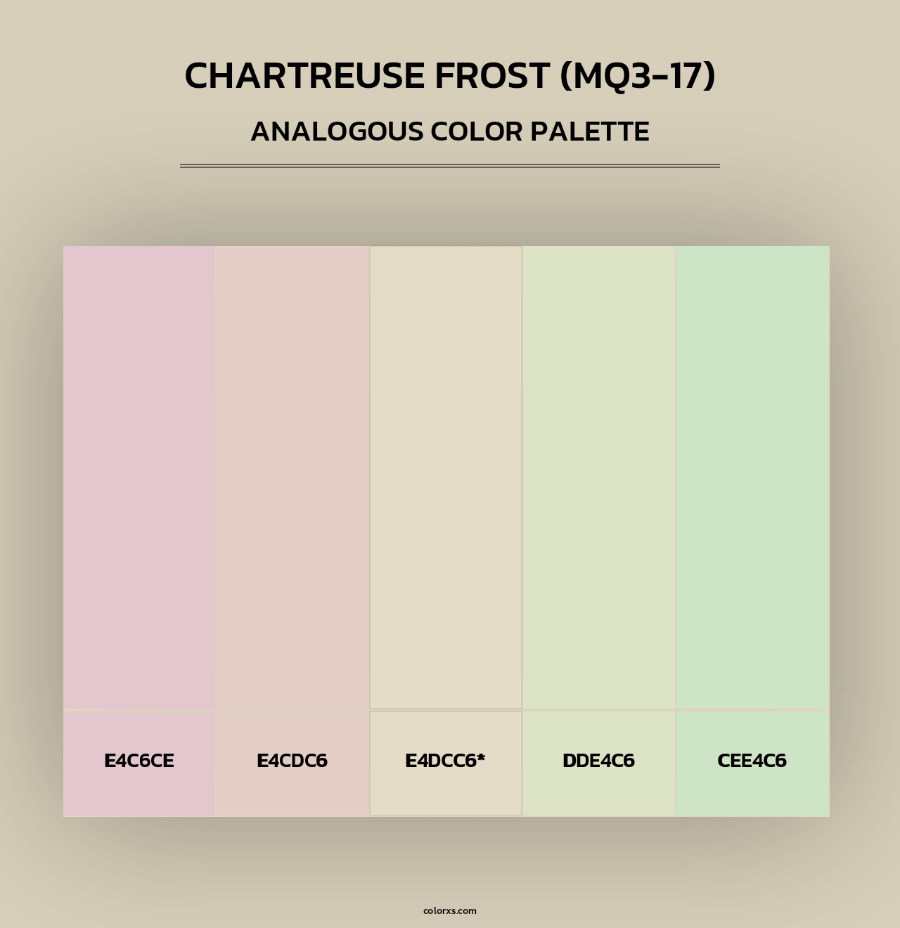 Chartreuse Frost (MQ3-17) - Analogous Color Palette