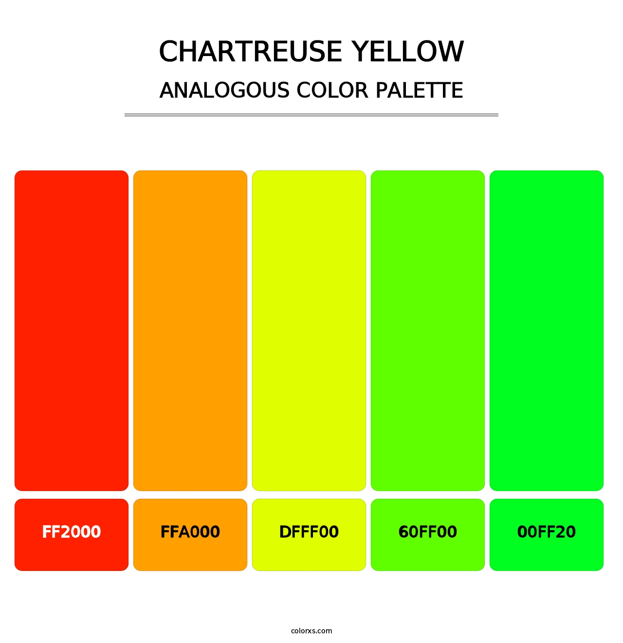 Chartreuse Yellow - Analogous Color Palette