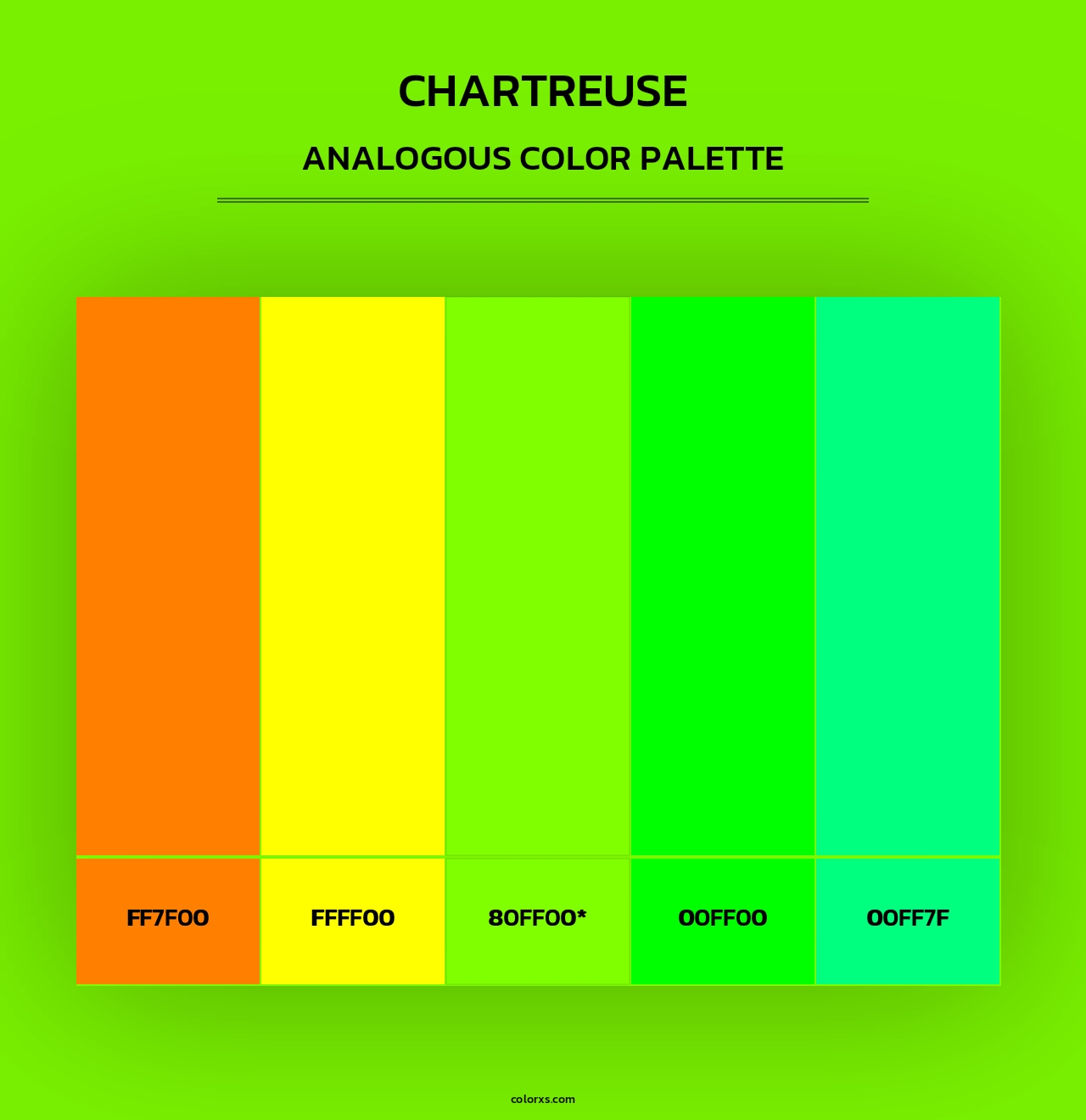 Chartreuse - Analogous Color Palette