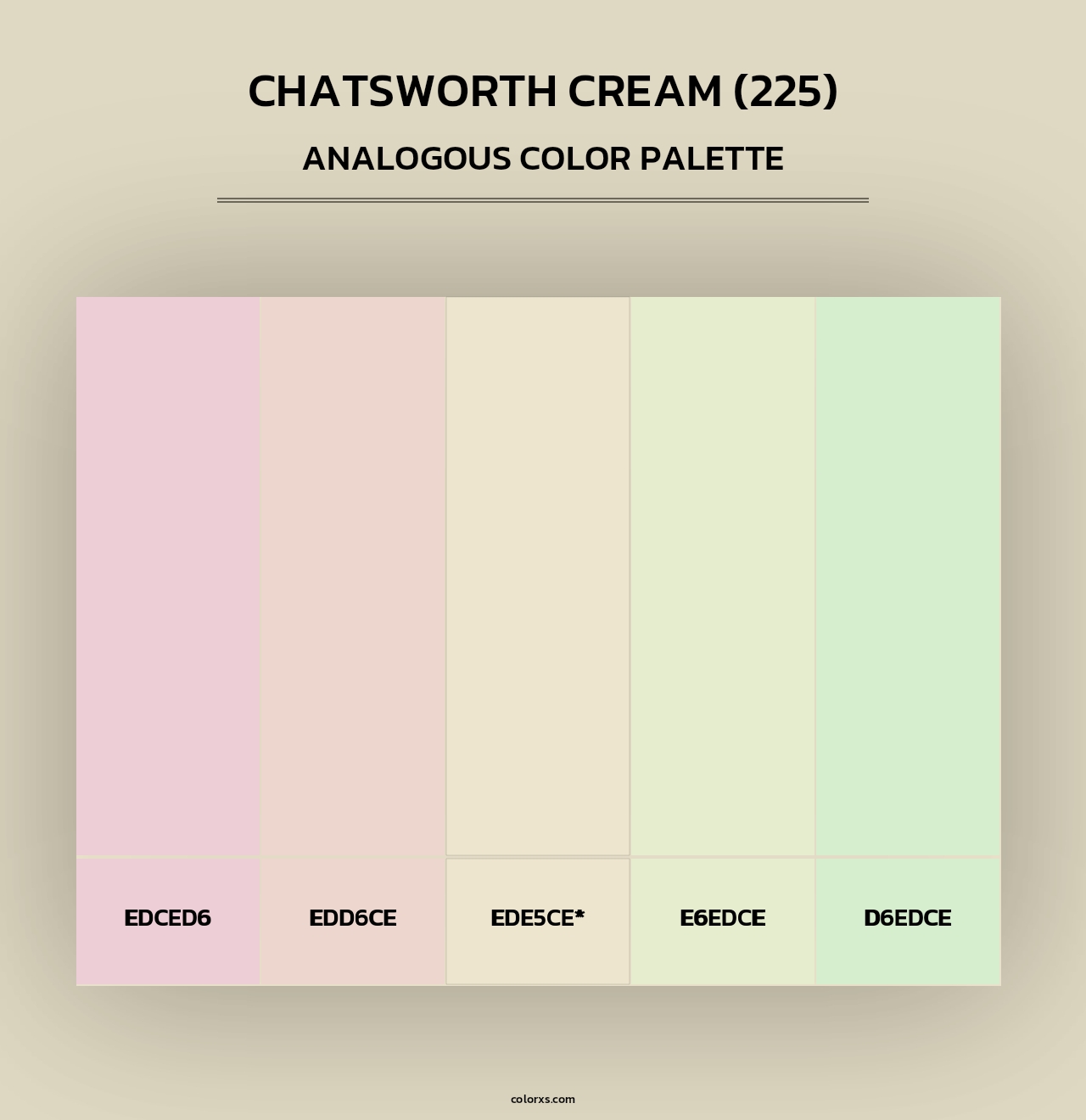 Chatsworth Cream (225) - Analogous Color Palette