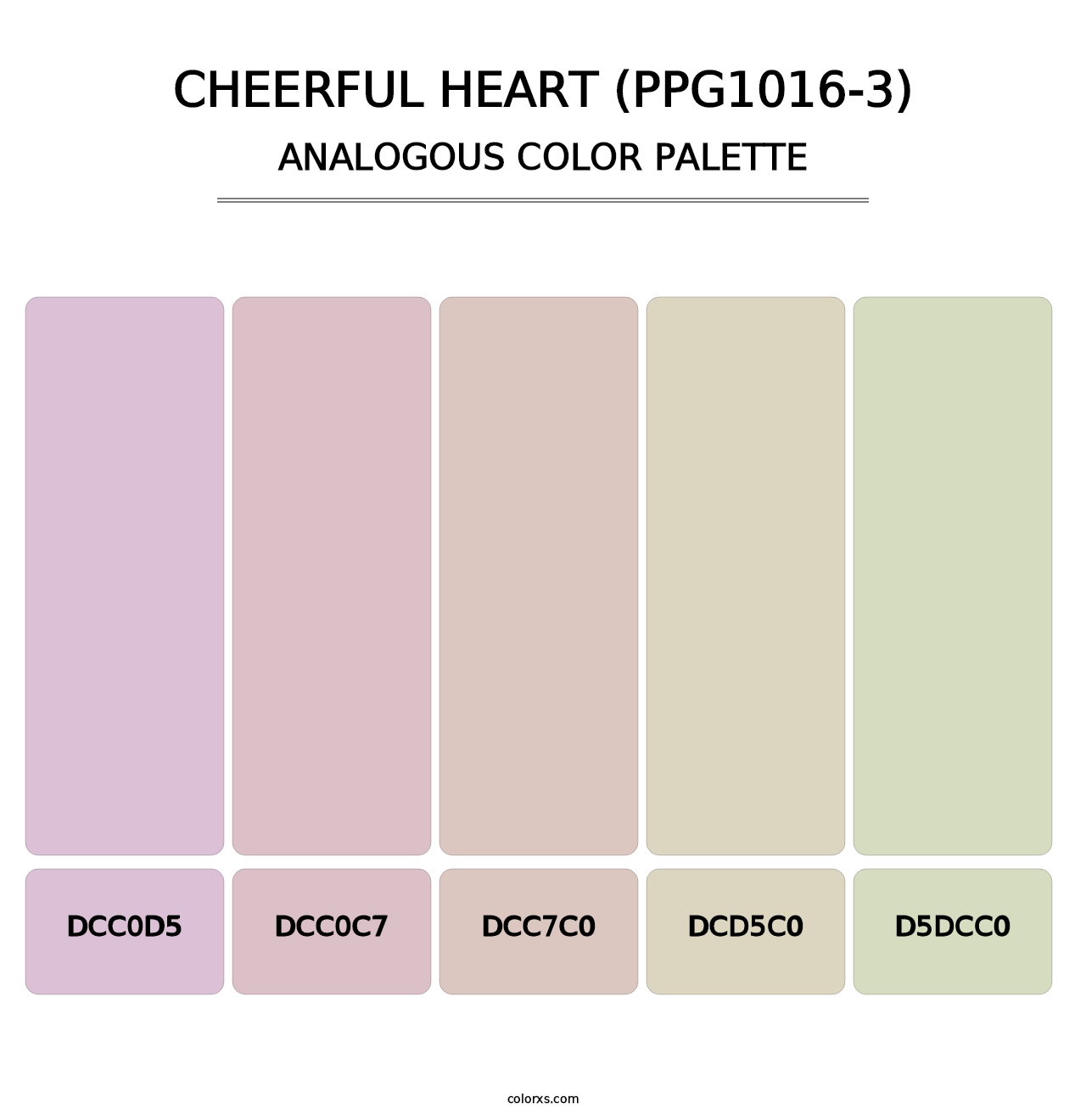 Cheerful Heart (PPG1016-3) - Analogous Color Palette