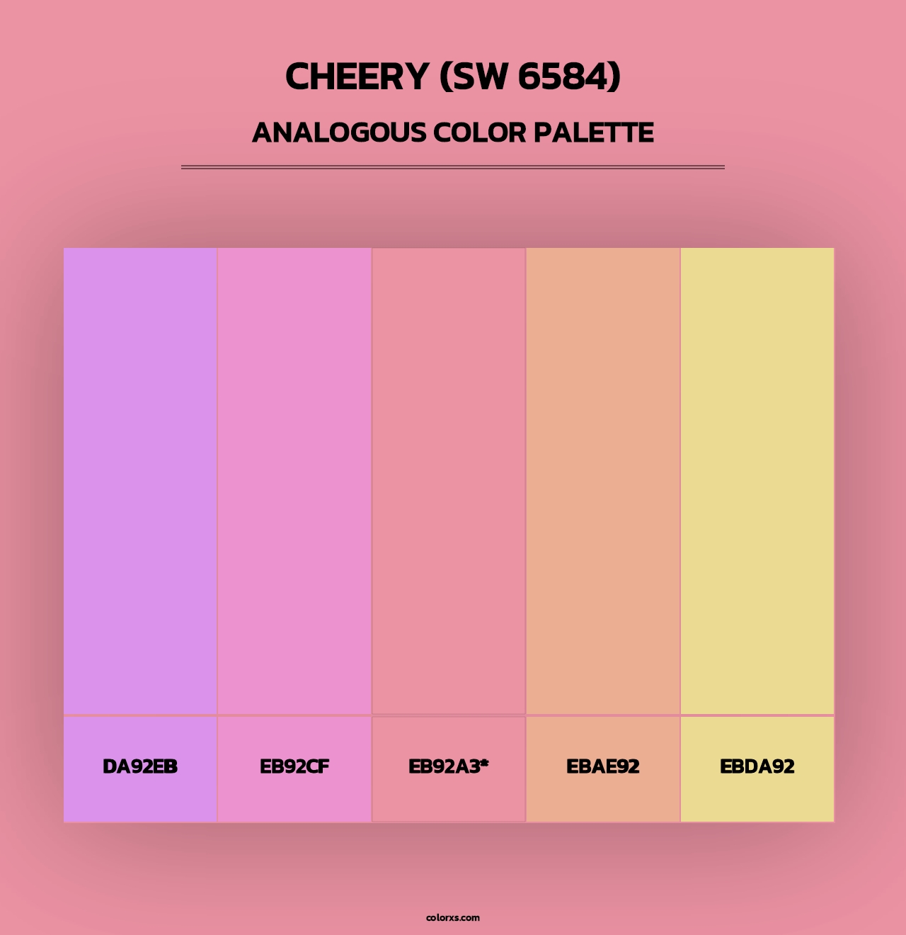 Cheery (SW 6584) - Analogous Color Palette