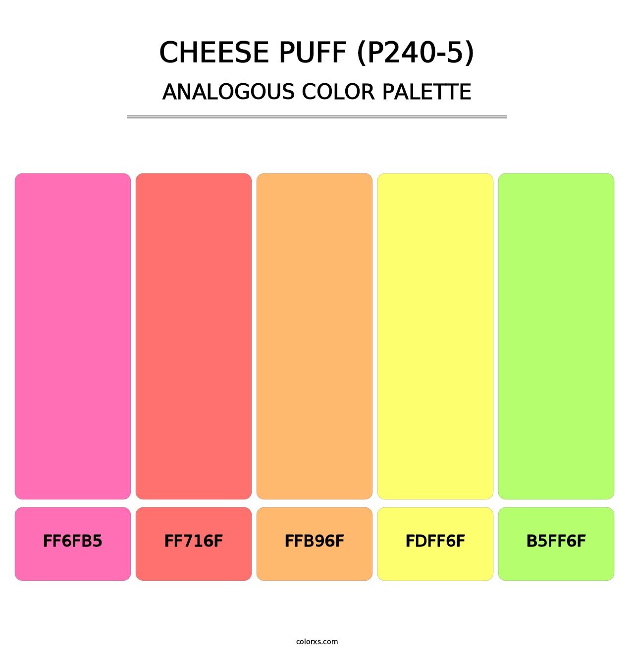 Cheese Puff (P240-5) - Analogous Color Palette