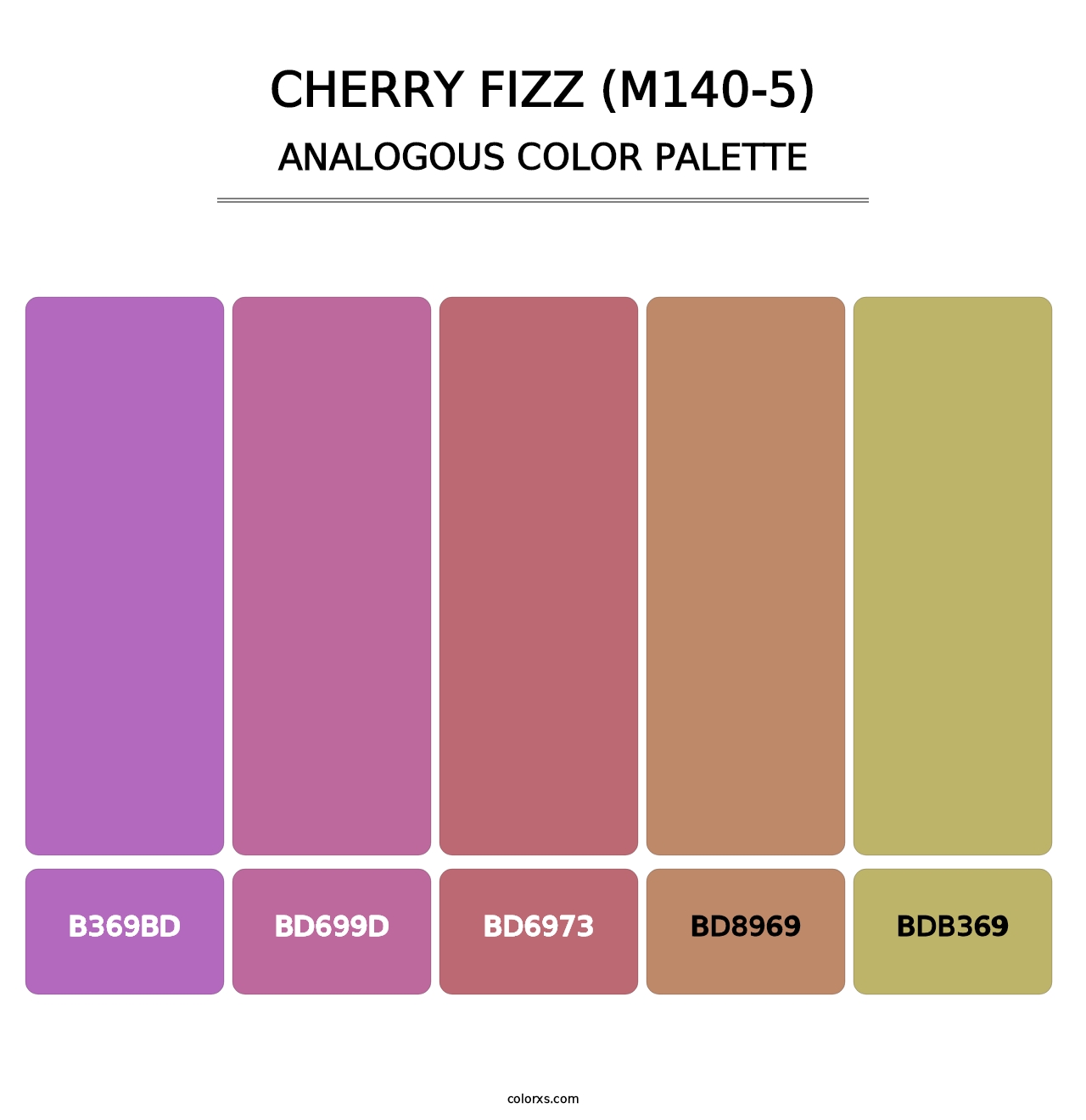 Cherry Fizz (M140-5) - Analogous Color Palette