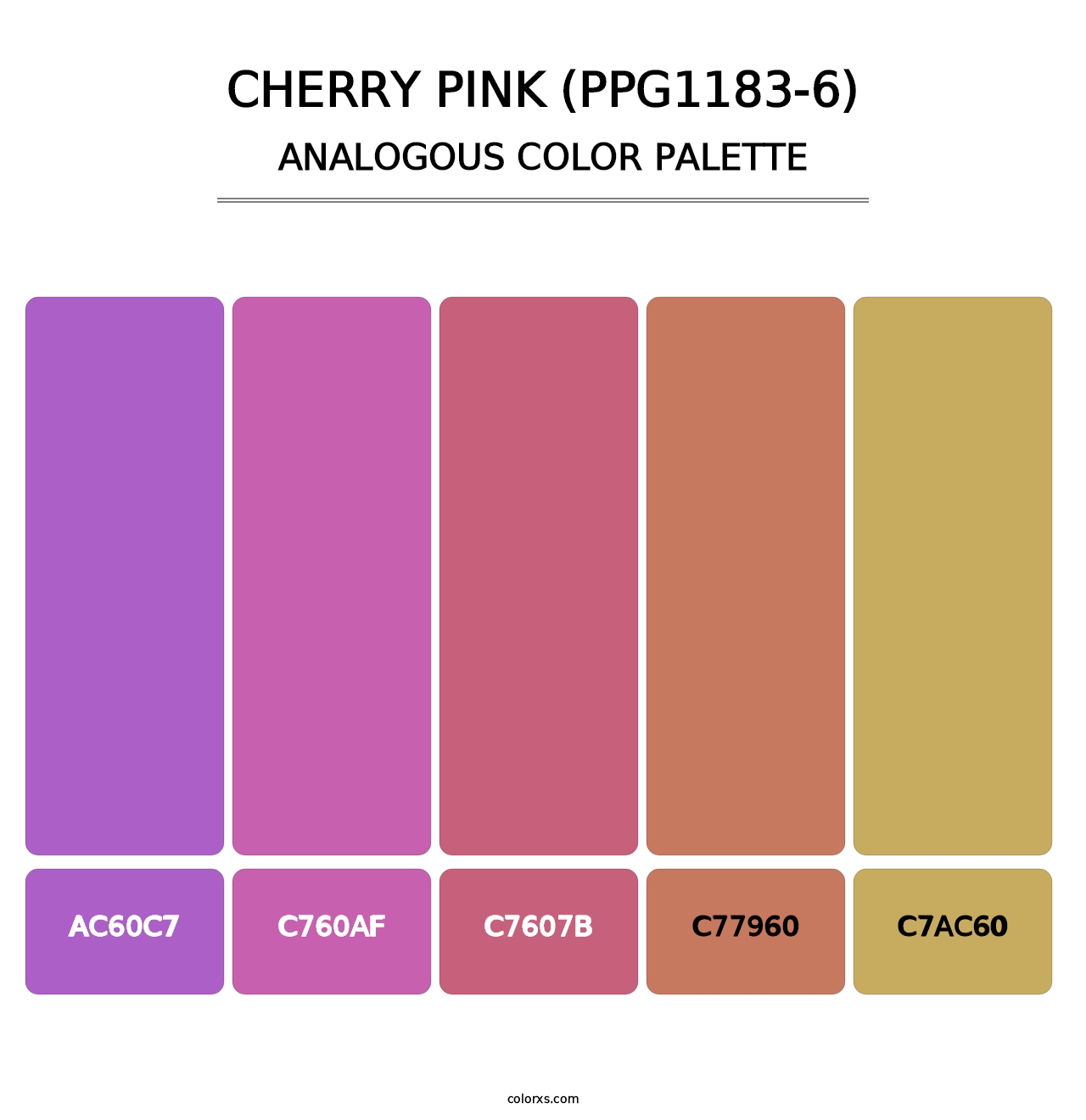 Cherry Pink (PPG1183-6) - Analogous Color Palette