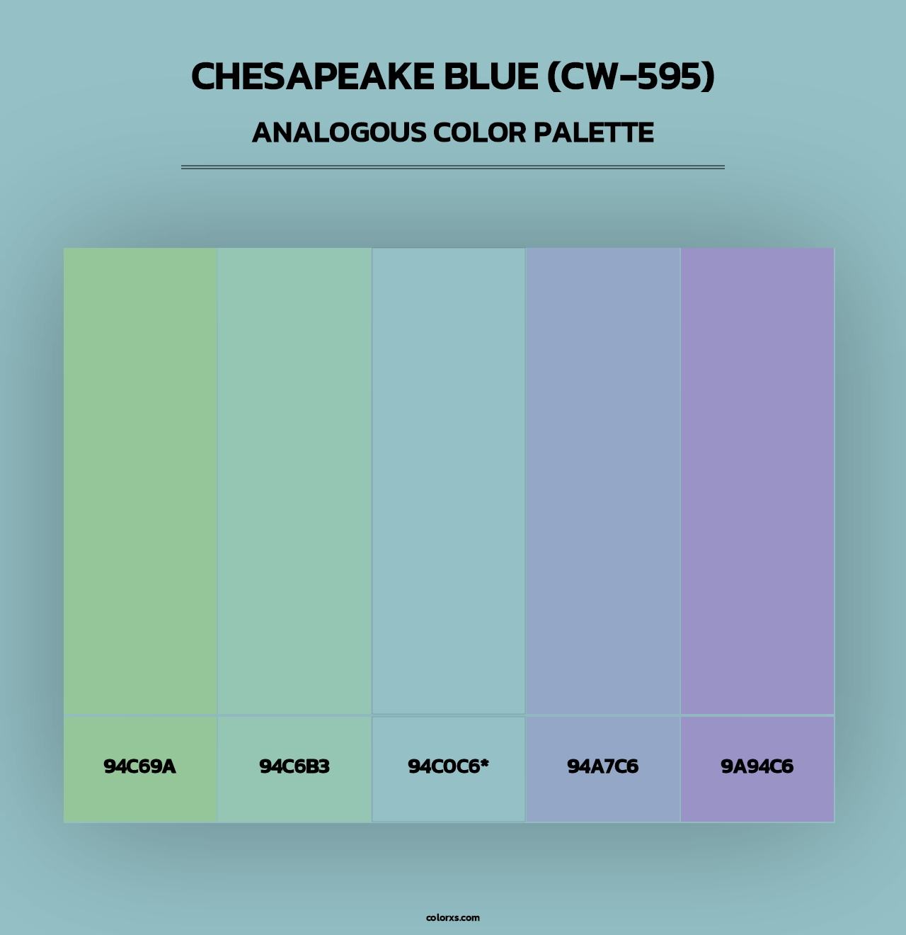 Chesapeake Blue (CW-595) - Analogous Color Palette