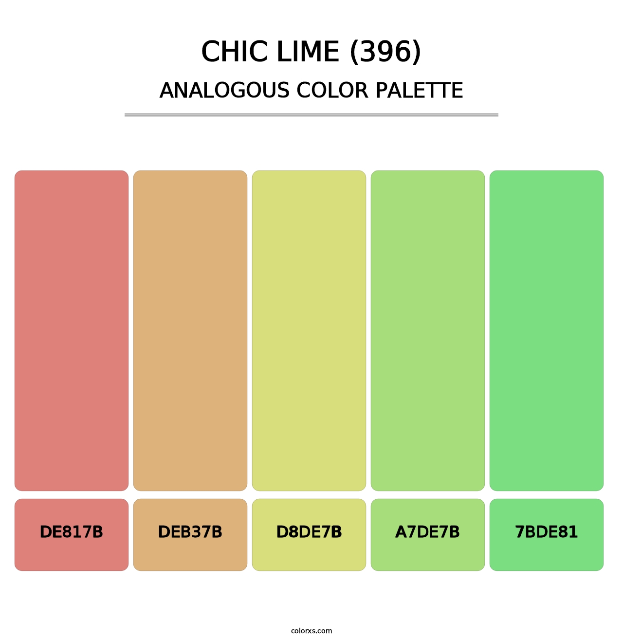 Chic Lime (396) - Analogous Color Palette